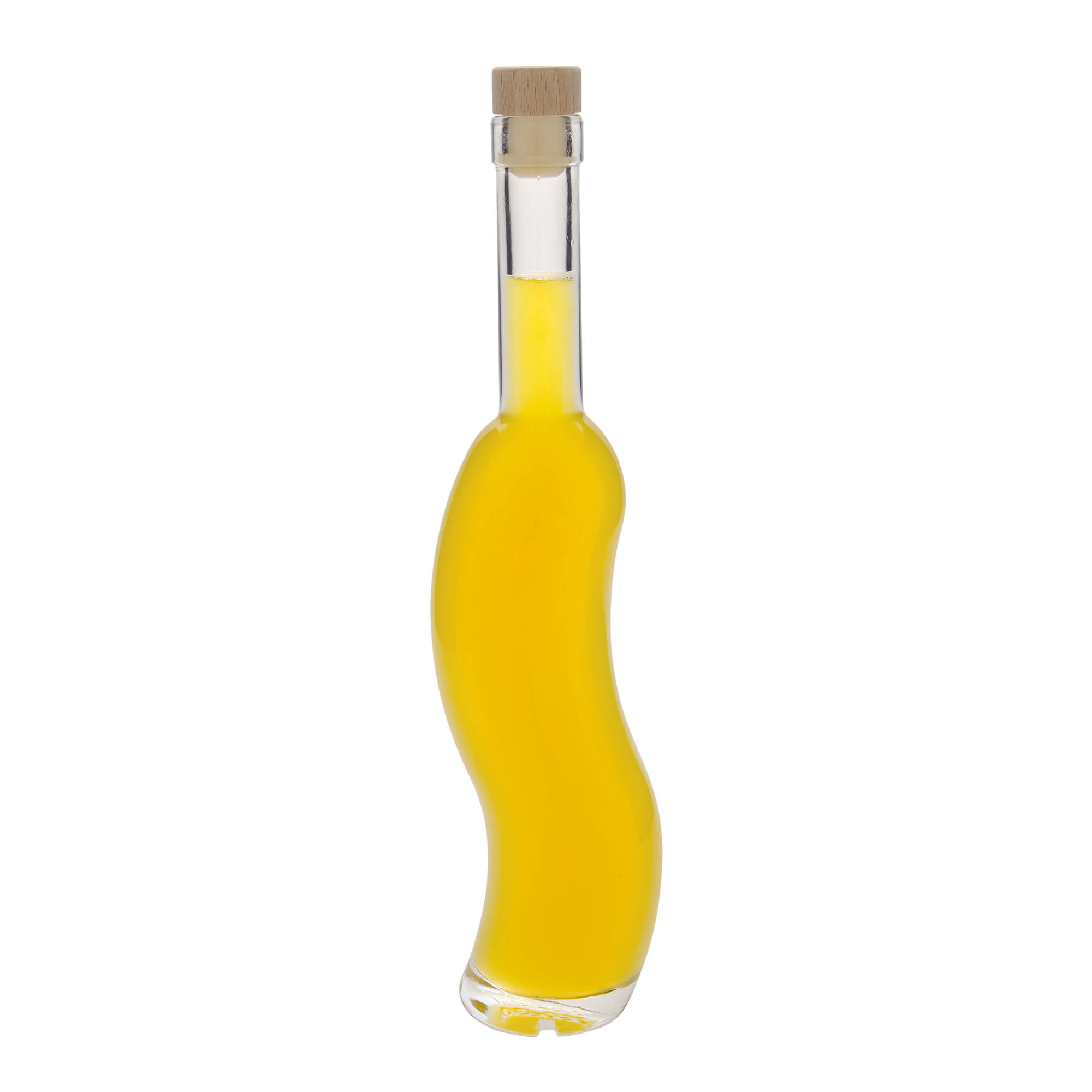 350 ml glazen fles 'La-Ola', halfrond, opening: kurk