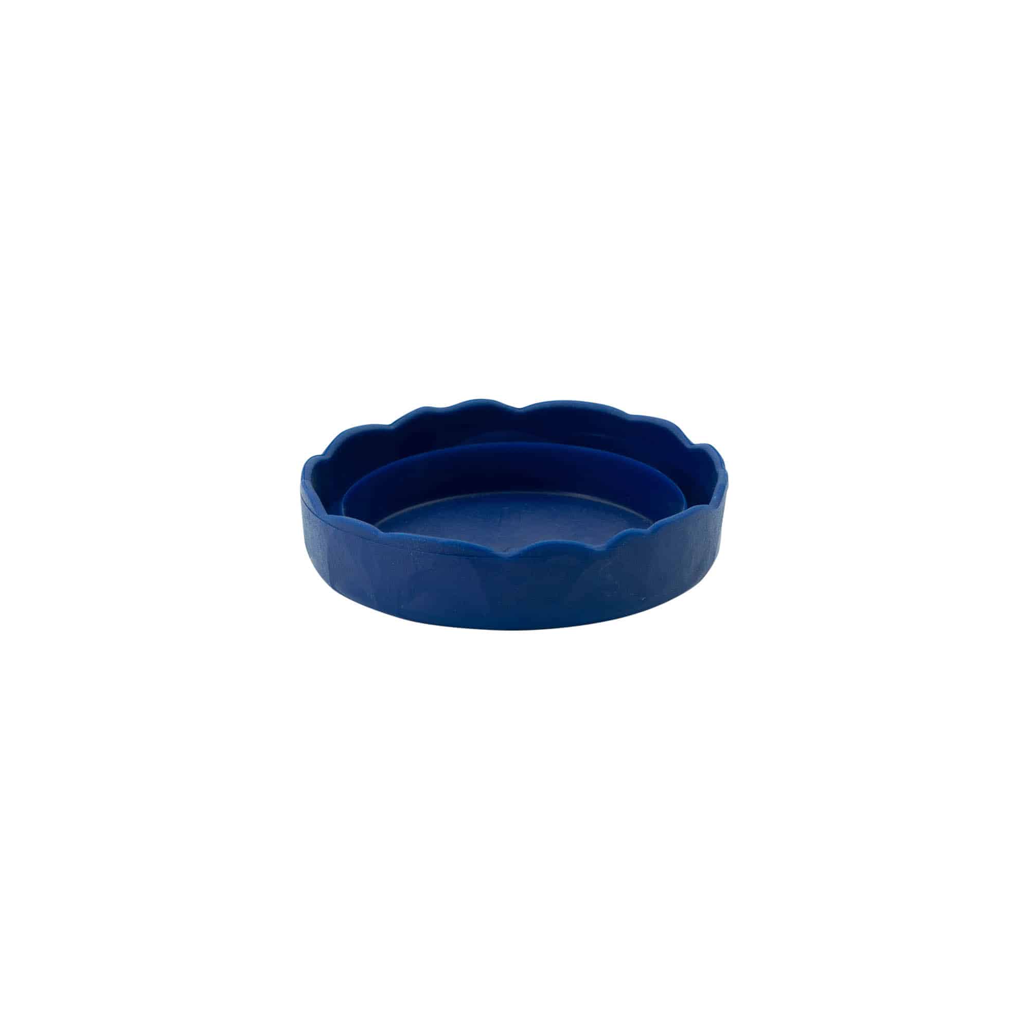 Stulpdeksel voor keramische pot met smalle hals, HDPE-kunststof, blauw