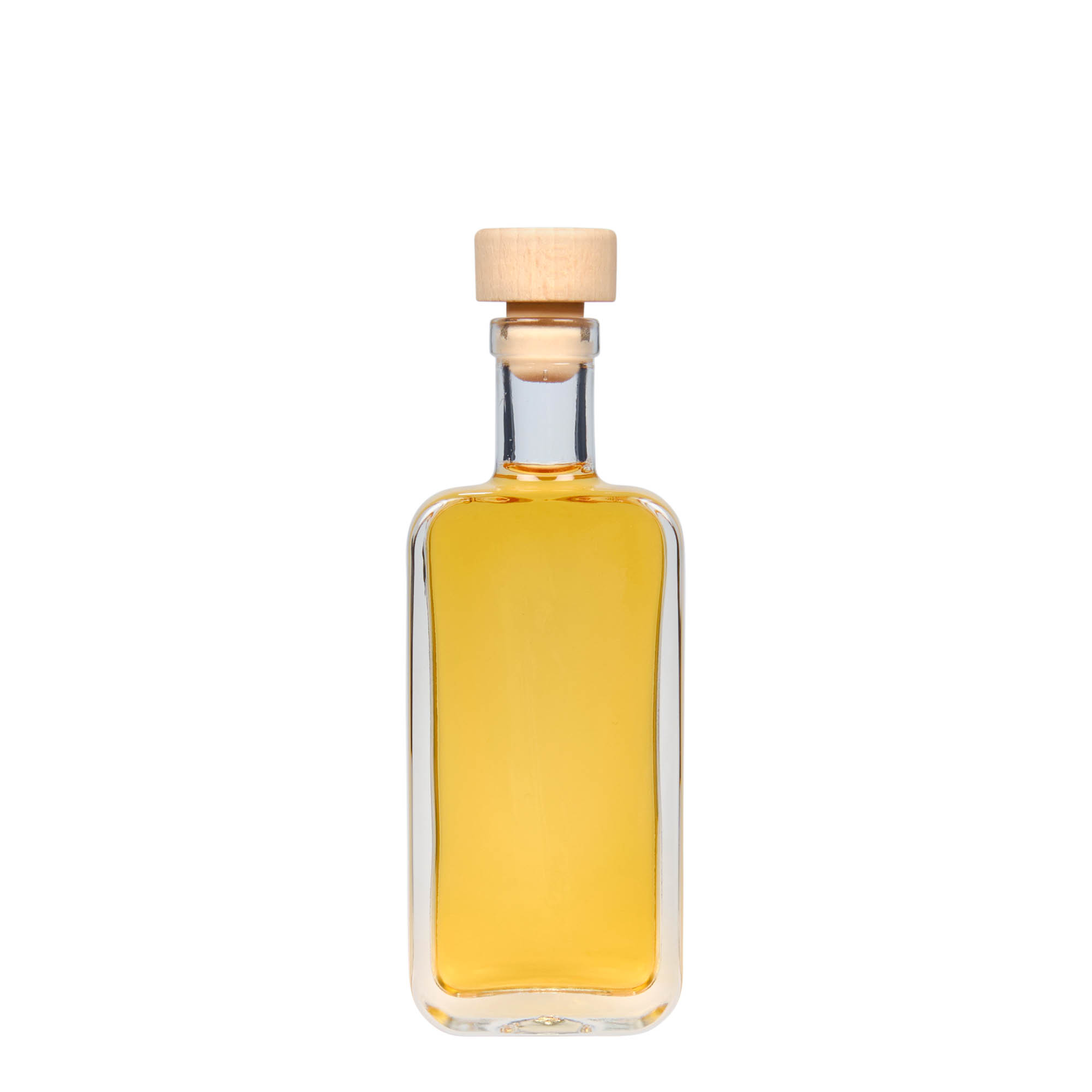100 ml glazen fles 'Nice', rechthoekig, opening: kurk