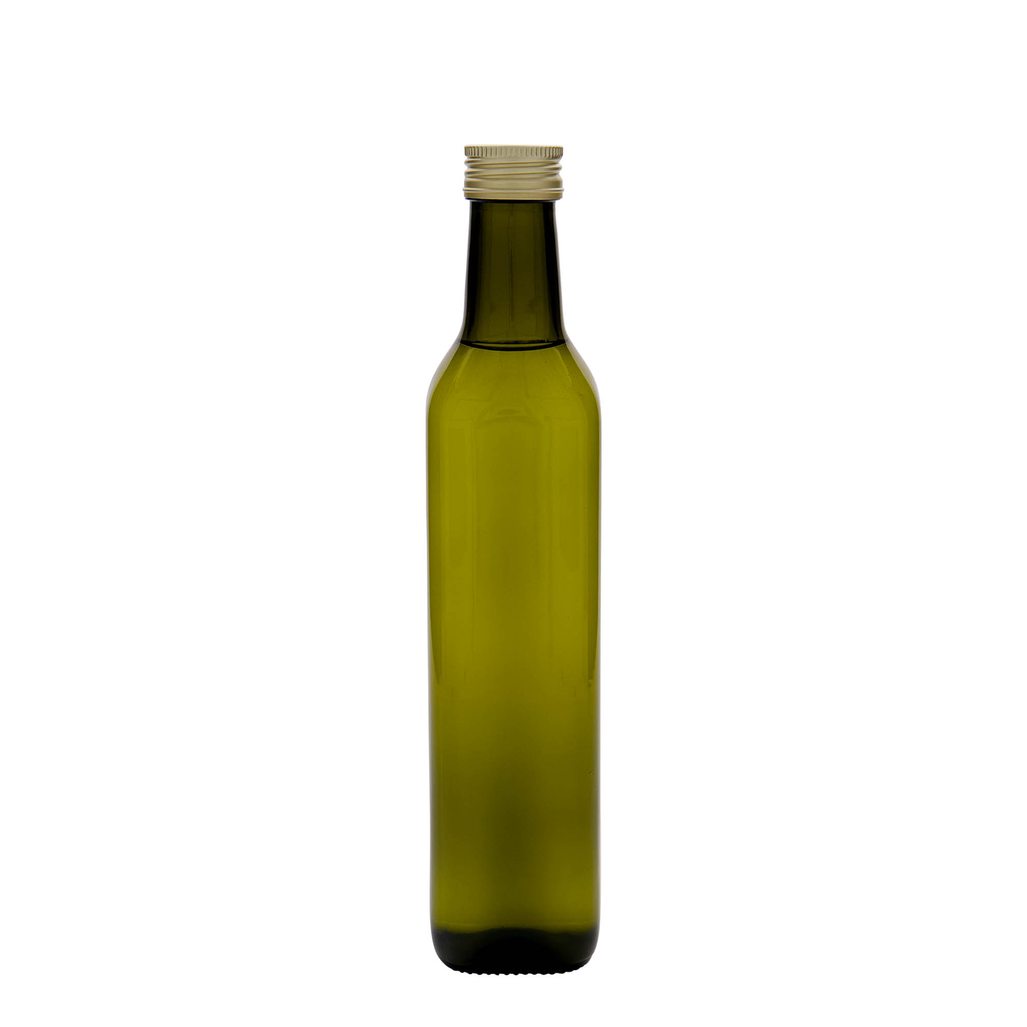 500 ml glazen fles 'Marasca', vierkant, antiekgroen, opening: PP 31,5 500 ml glazen fles 'Marasca', vierkant, antiekgroen, opening: PP 31,5