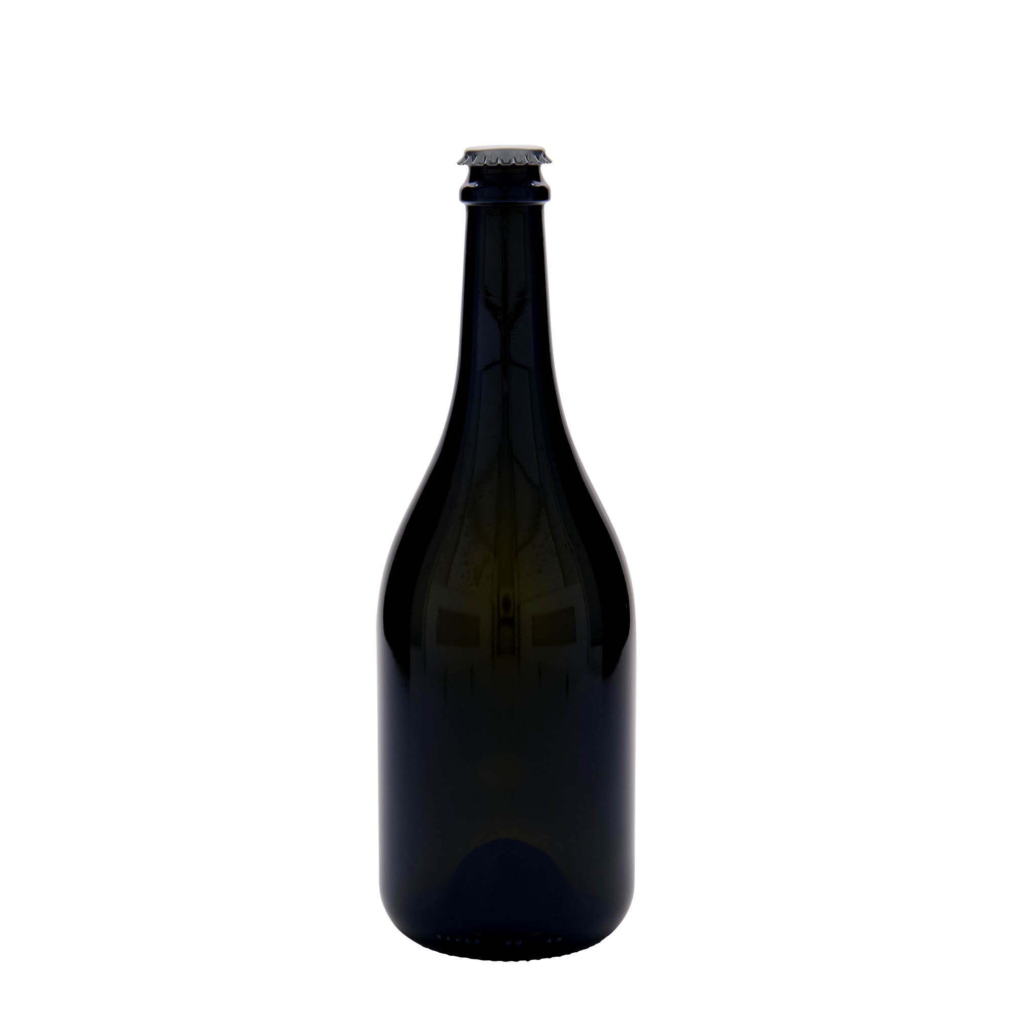 750 ml bierfles 'Horta', glas, antiekgroen, opening: kroonkurk