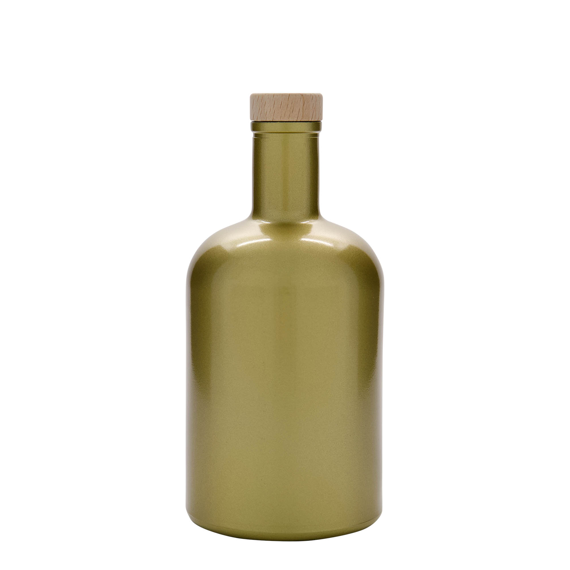 Glazen fles 'Gerardino', 700 ml, goud, monding: kurk
