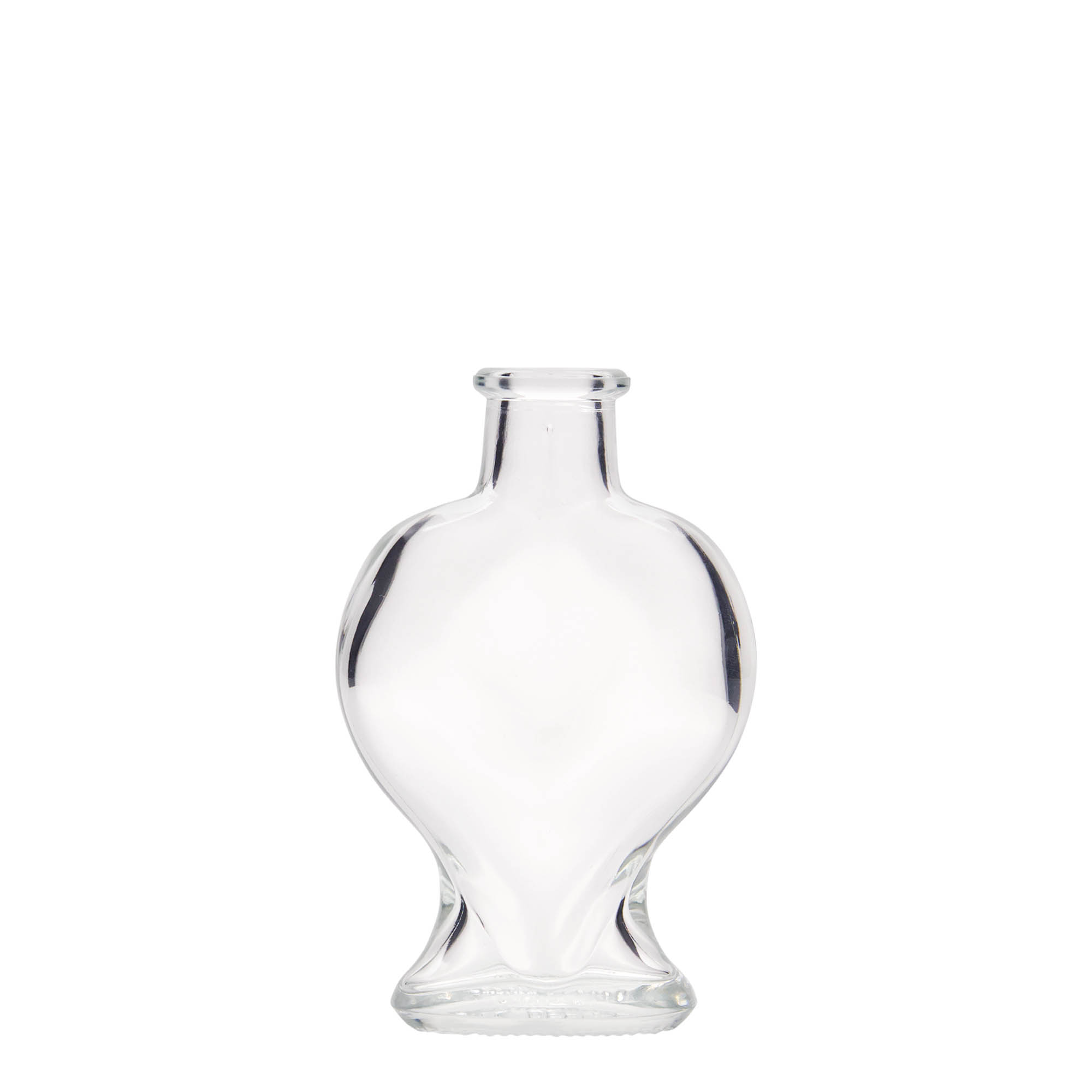 100 ml glazen fles 'Hart', opening: kurk 100 ml glazen fles 'Hart', opening: kurk