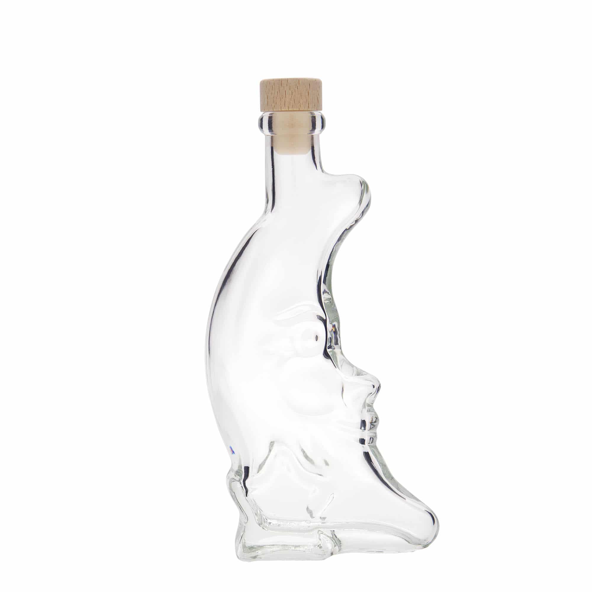 Glazen fles 'Maan', 200 ml, monding: kurk