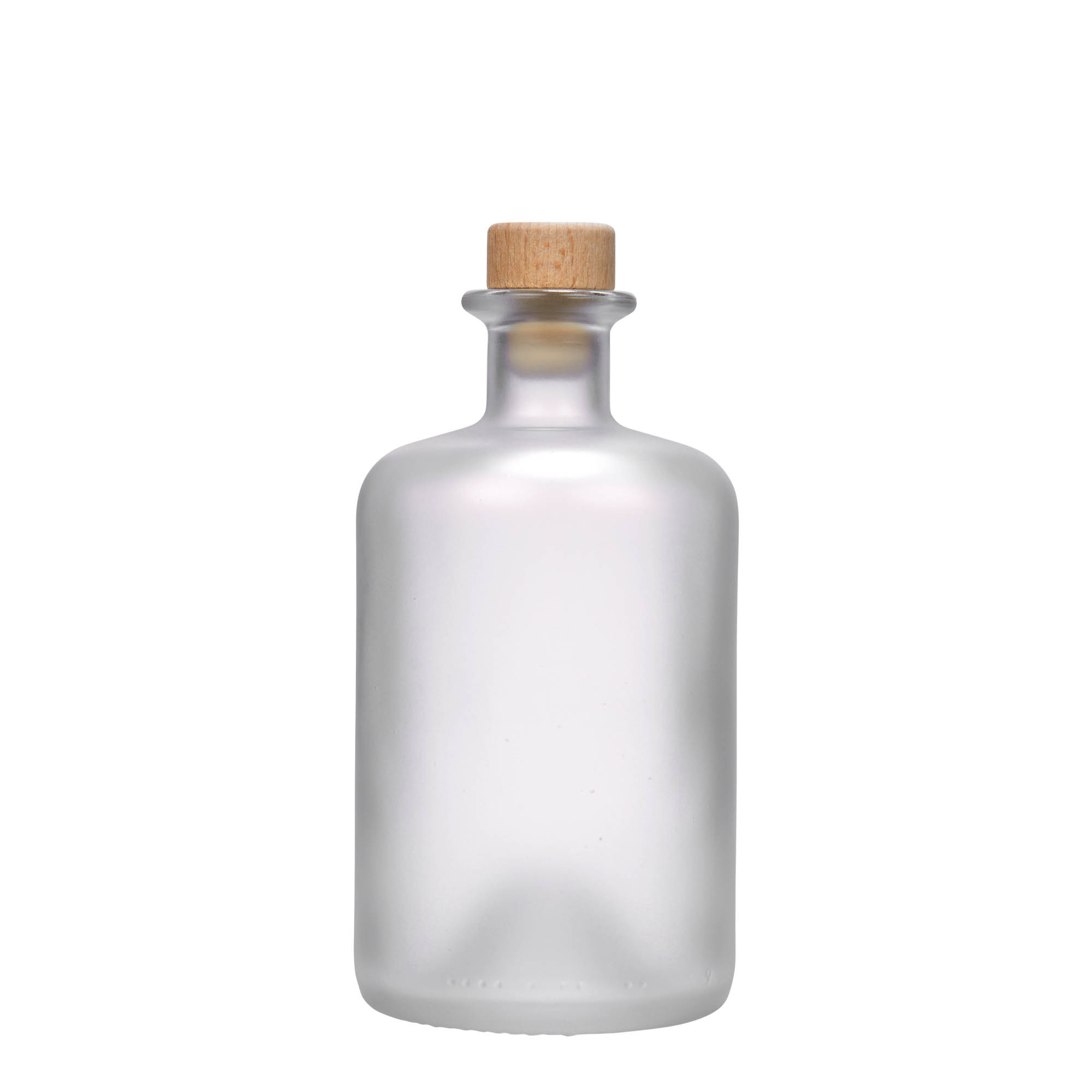 500 ml glazen apothekersfles, geëtst, opening: kurk