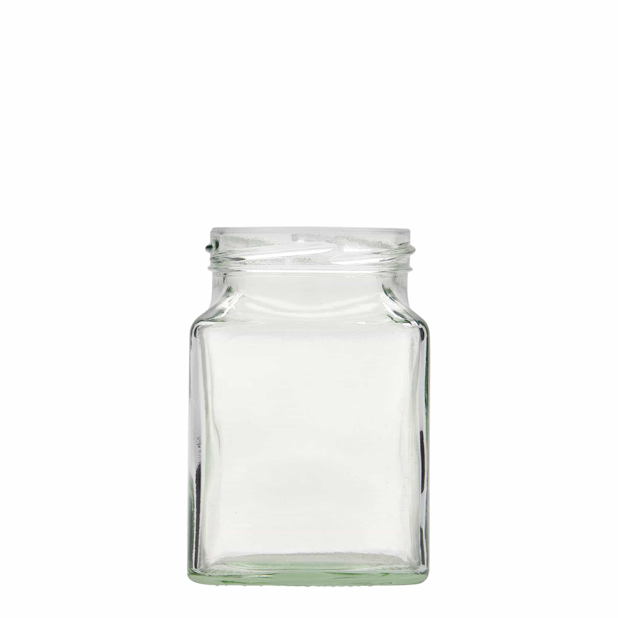 Vierkante pot, 314 ml, monding: twist-off (TO 63)