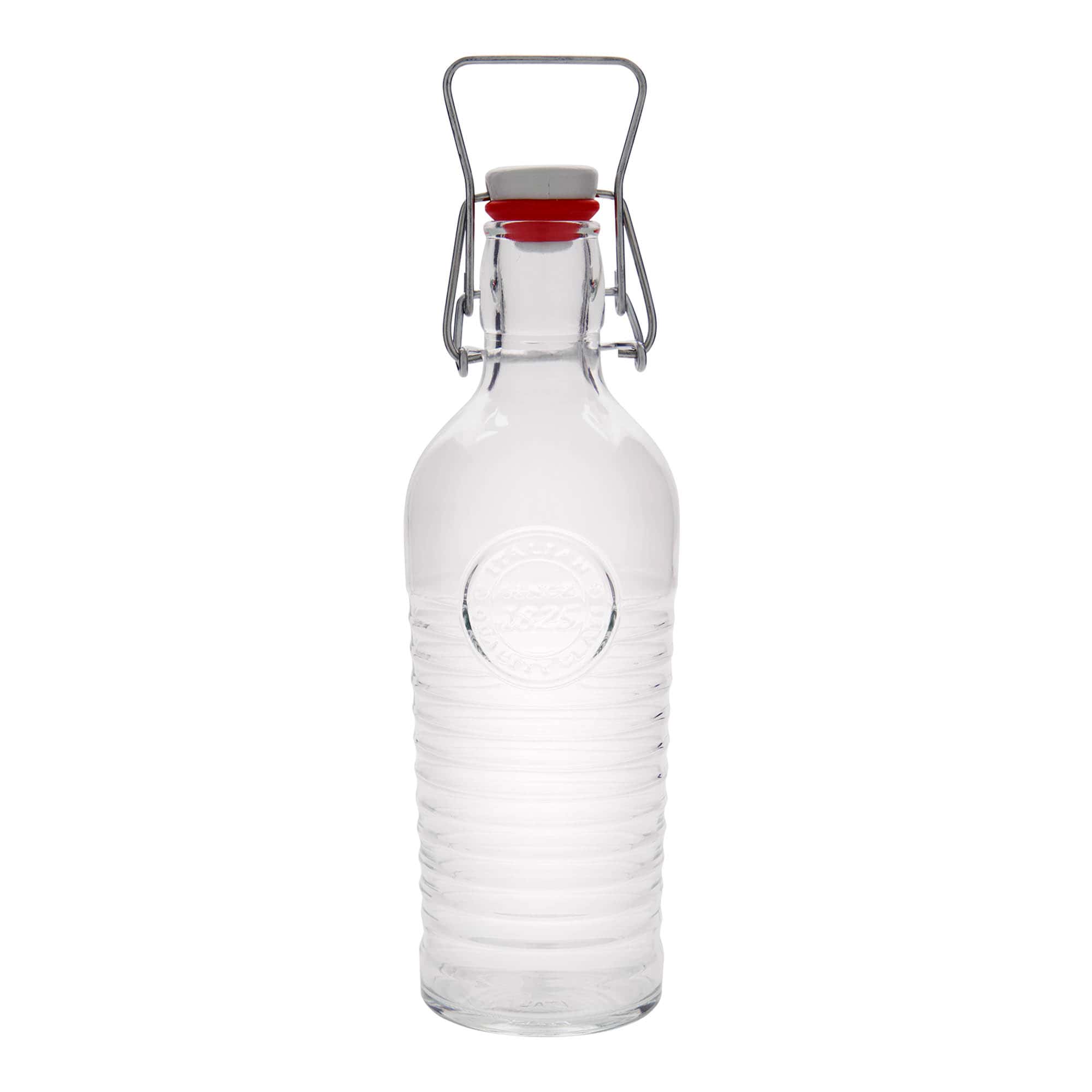 750 ml glazen fles 'Officina 1825', hals: beugelsluiting