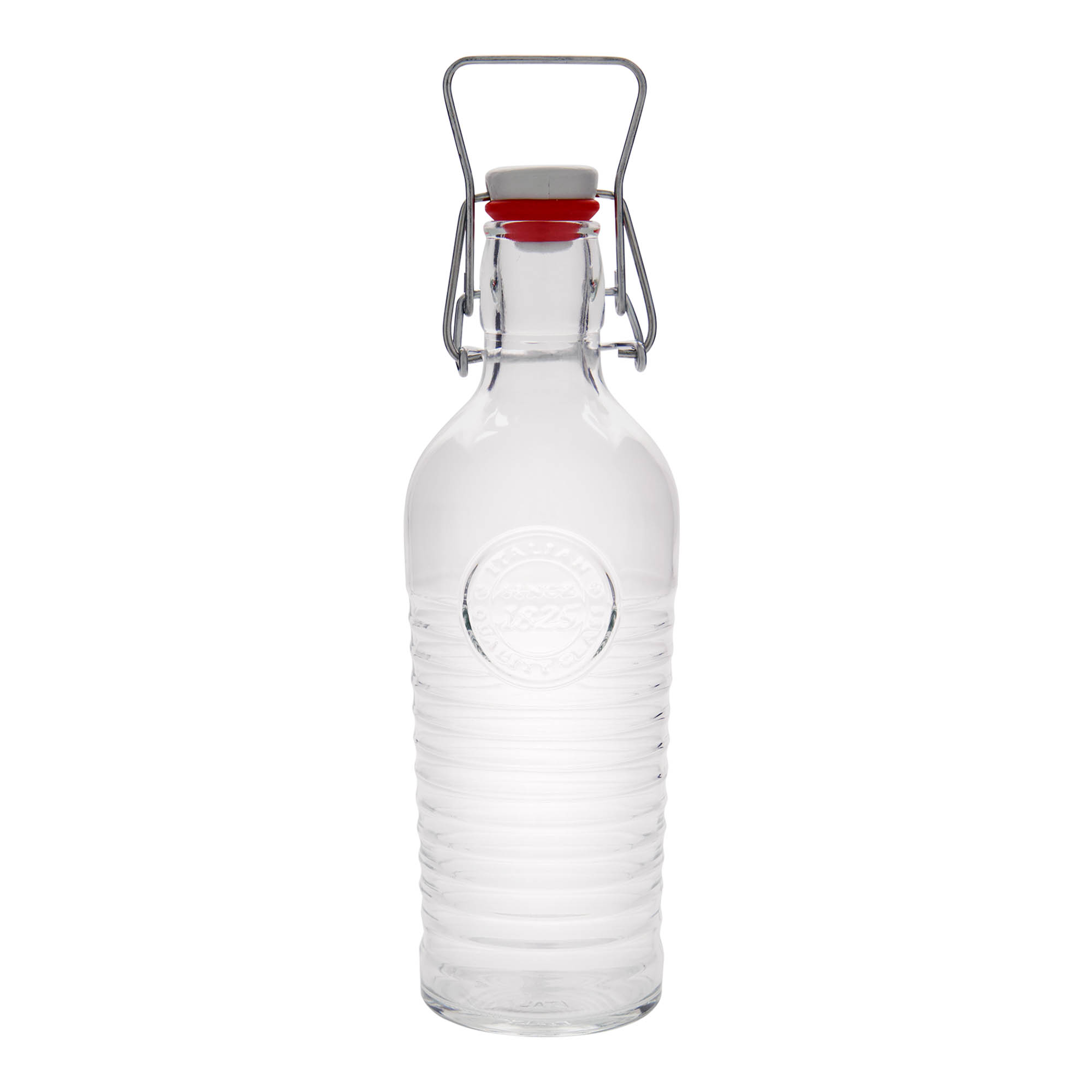 750 ml glazen fles 'Officina 1825', hals: beugelsluiting 750 ml glazen fles 'Officina 1825', hals: beugelsluiting
