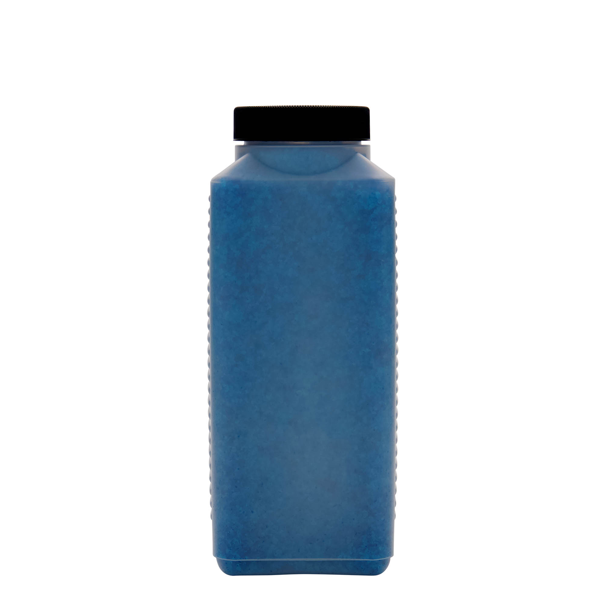 1.000 ml fles met brede hals, rechthoekig, HDPE-kunststof, naturel, opening: DIN 60 EPE