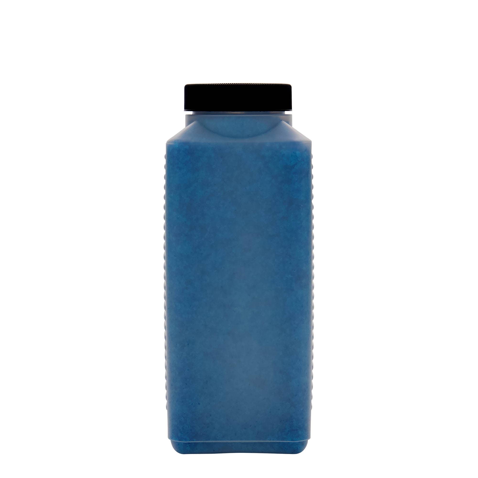 1.000 ml fles met brede hals, rechthoekig, HDPE-kunststof, naturel, opening: DIN 60 EPE