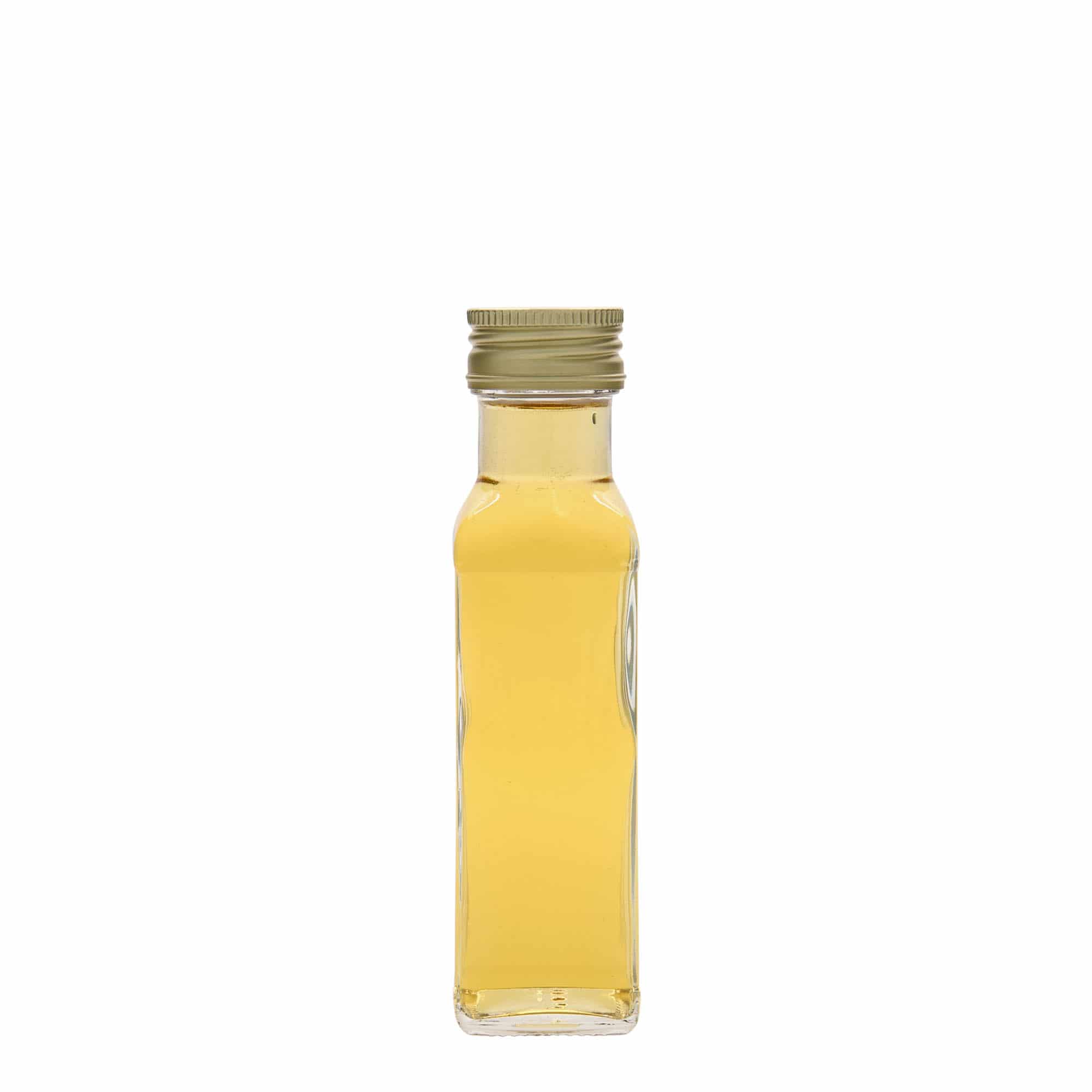 100 ml glazen fles 'Marasca', vierkant, monding: PP 31,5