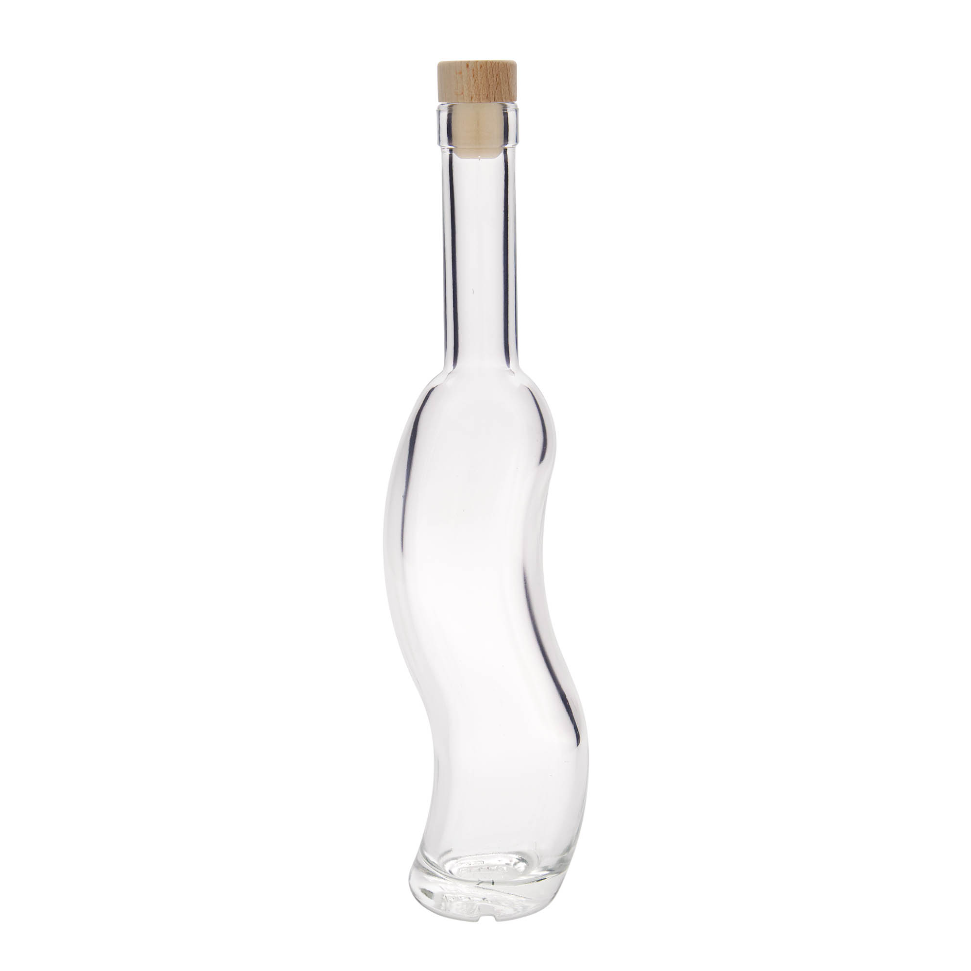350 ml glazen fles 'La-Ola', halfrond, opening: kurk 350 ml glazen fles 'La-Ola', halfrond, opening: kurk