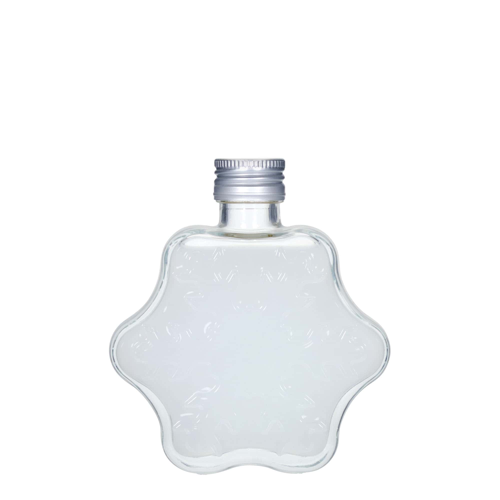 200 ml glazen fles 'Sneeuwvlok', monding: PP 28