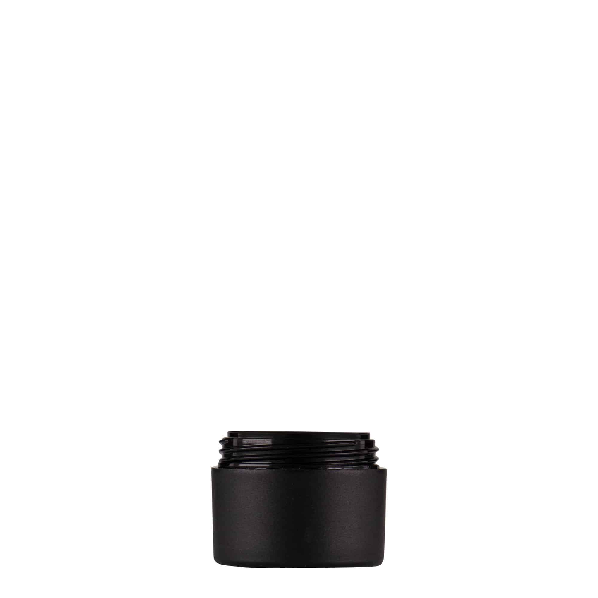 5 ml kunststofpotje 'Antonella', PP, zwart, opening: schroefdop