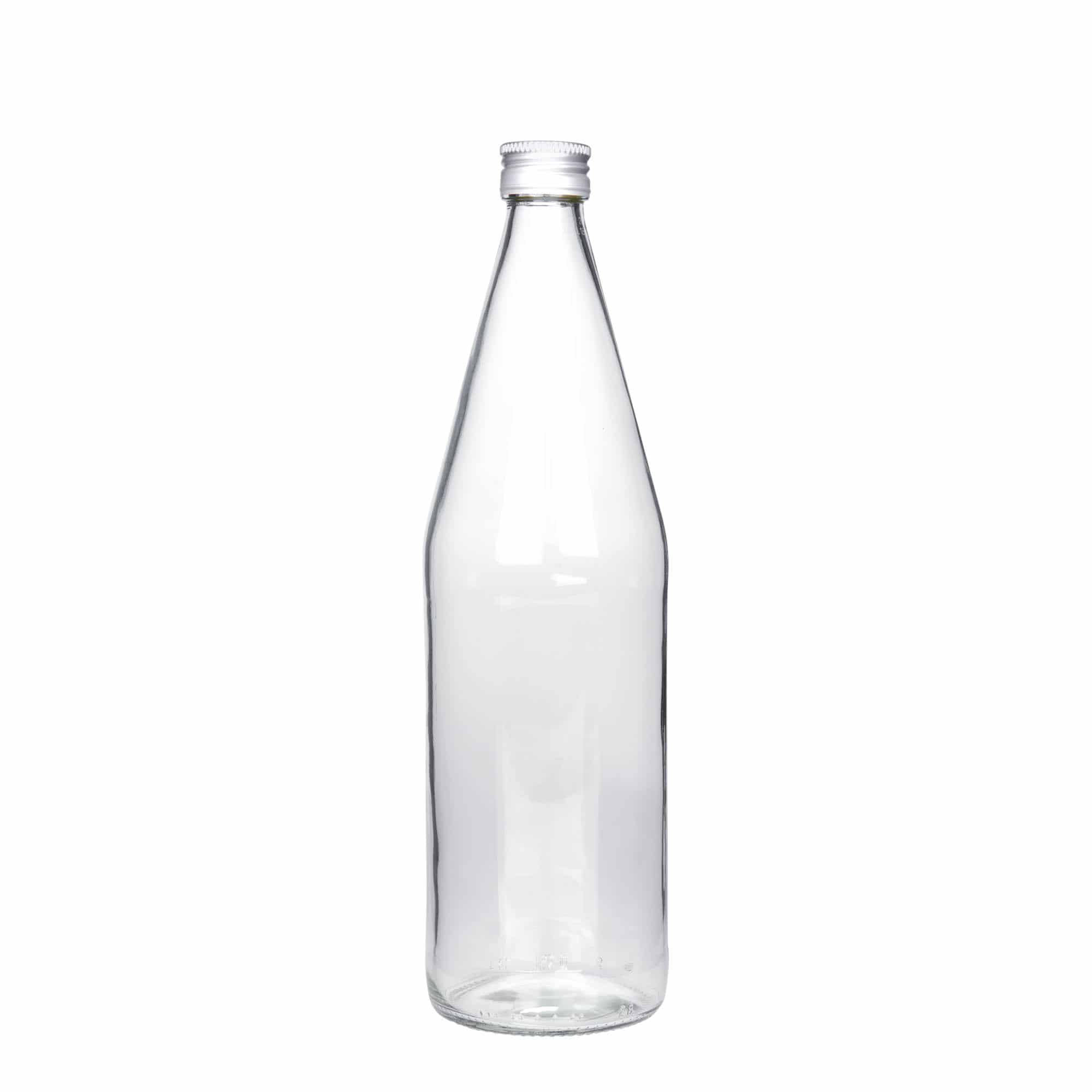 750 ml universele fles wortelvorm, glas, mondstuk: PP 28
