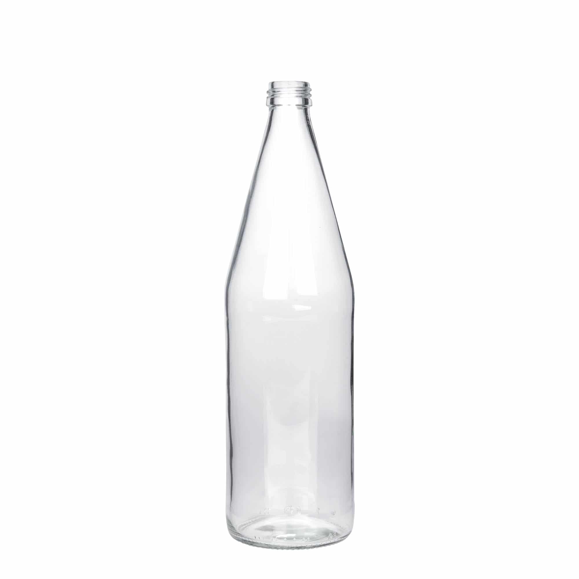 Universele fles wortelvorm, 750 ml, glas, monding: PP 28 Universele fles wortelvorm, 750 ml, glas, monding: PP 28