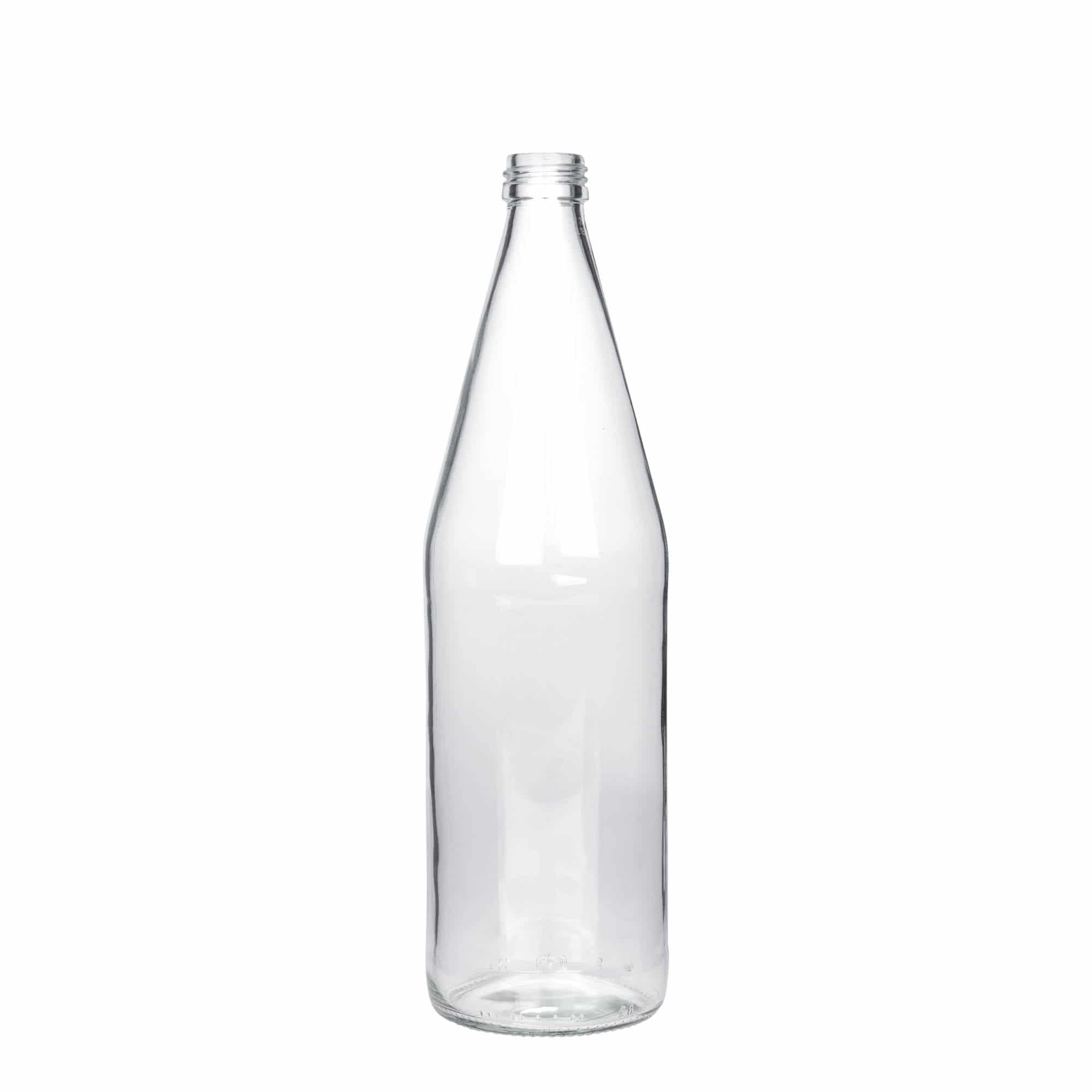 750 ml universele fles wortelvorm, glas, mondstuk: PP 28