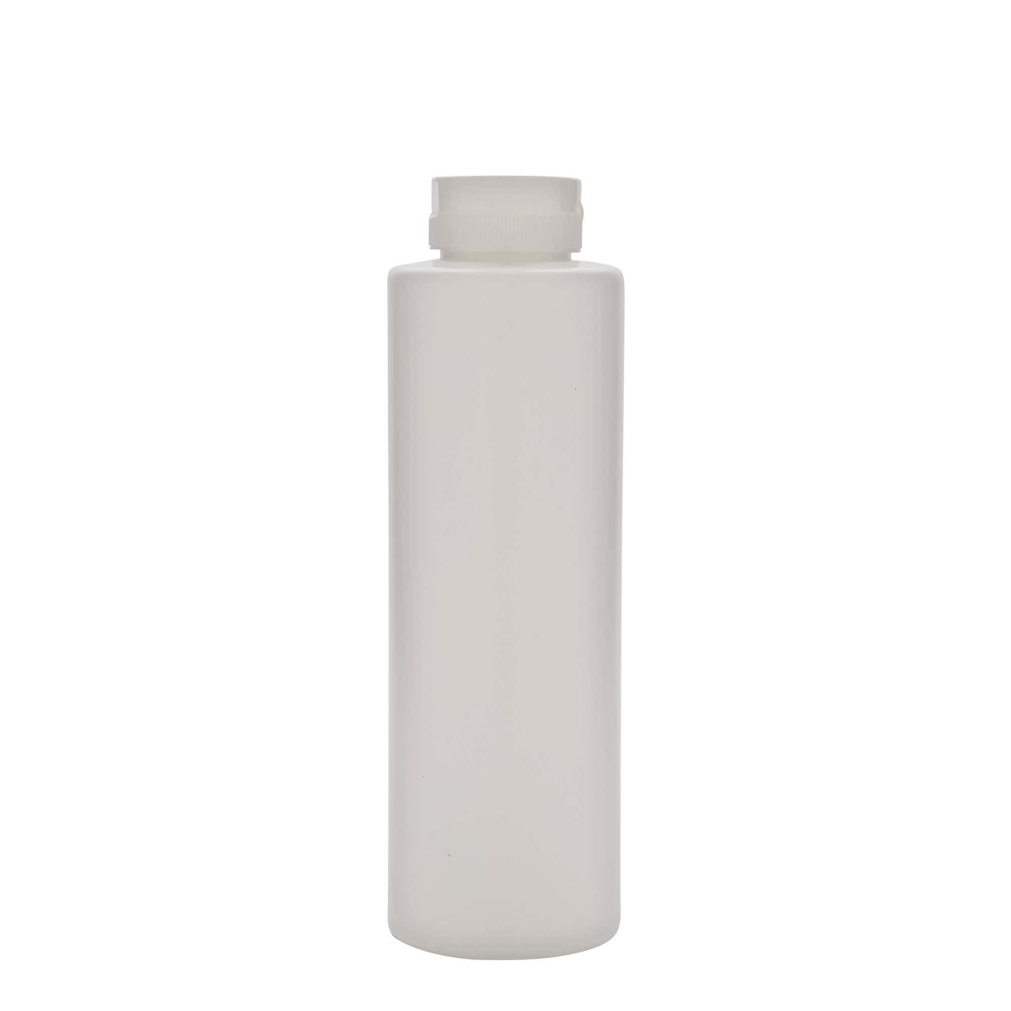 500 ml sausfles, LDPE-kunststof, wit, opening: 38/400