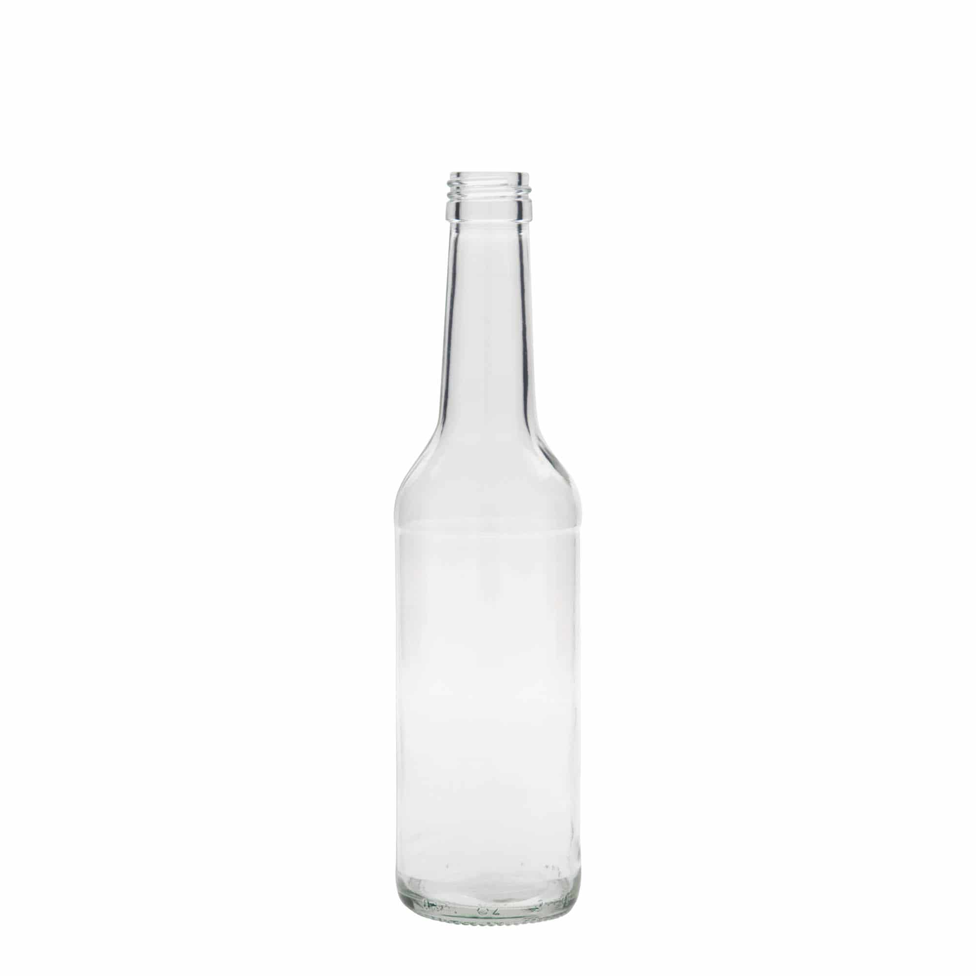 350 ml glazen fles met rechte hals, monding: PP 28 350 ml glazen fles met rechte hals, monding: PP 28