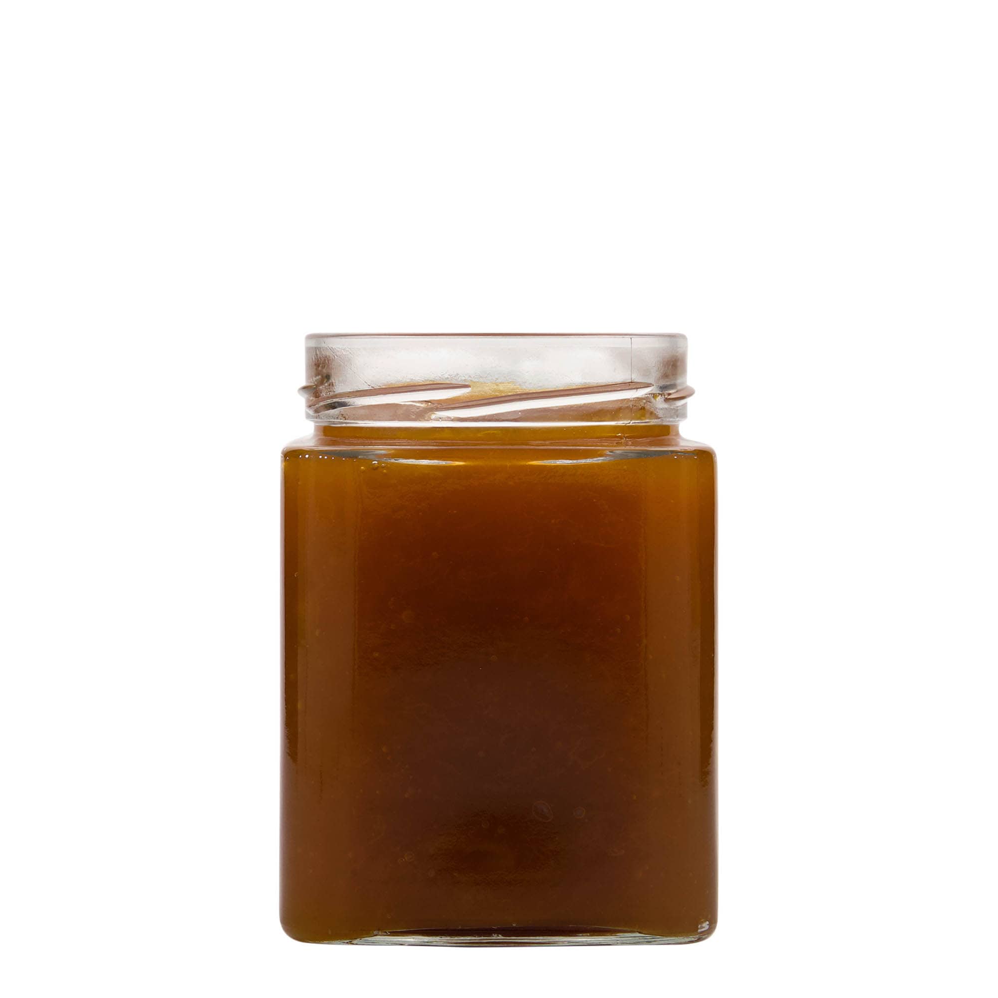 580 ml Vierkantglas 'Ikarus', opening: Deep-Twist-Off (DTO 82)