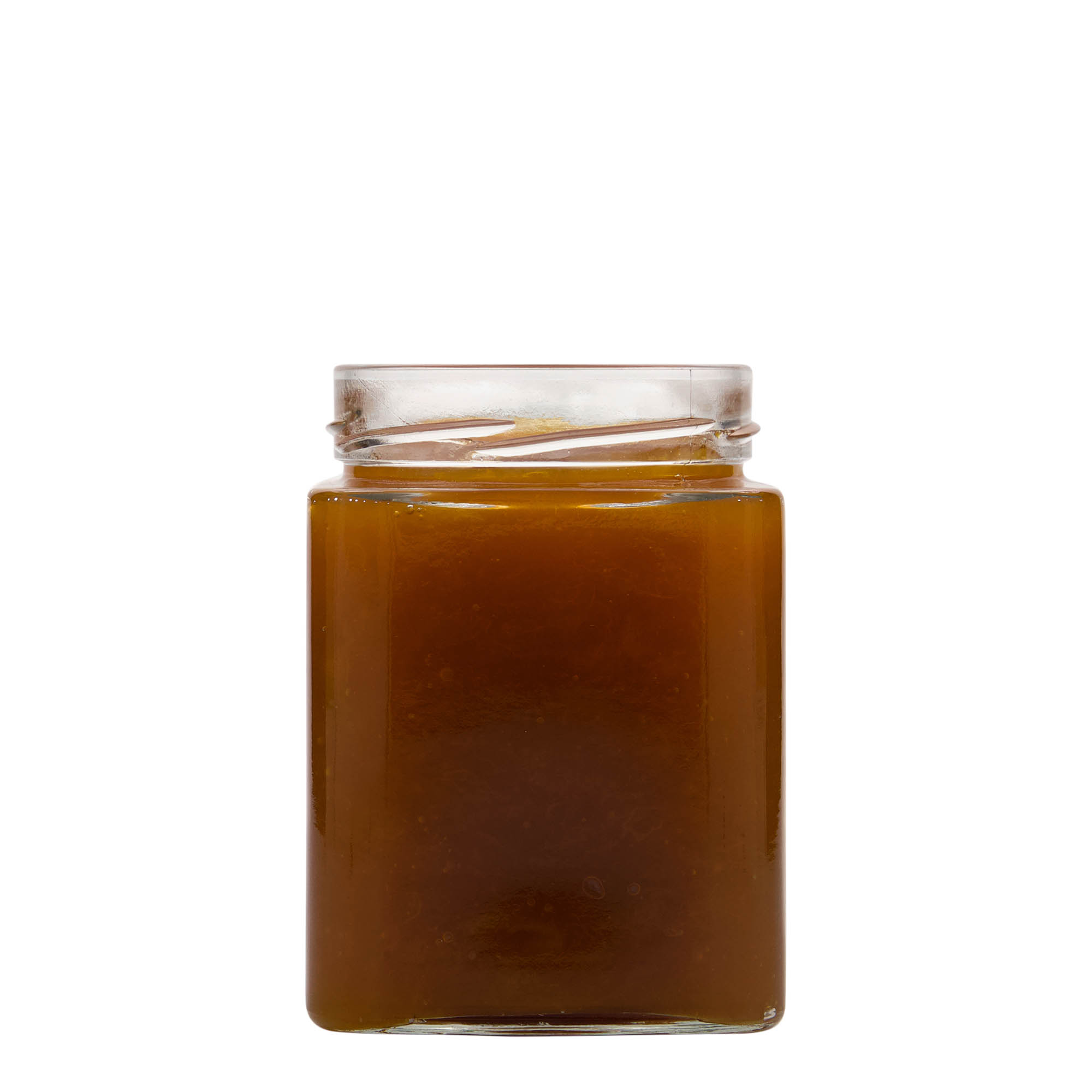 580 ml Vierkantglas 'Ikarus', opening: Deep-Twist-Off (DTO 82)