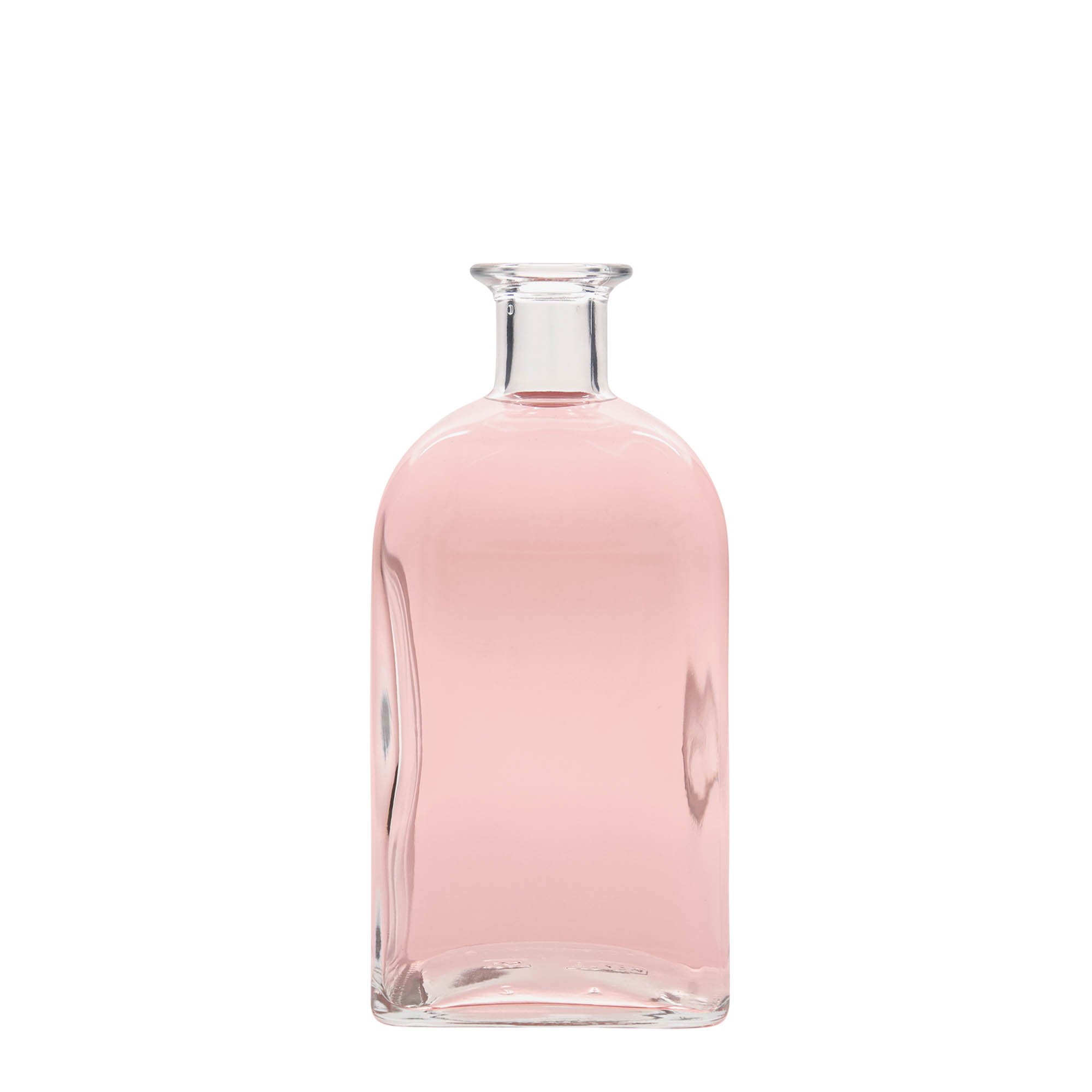 700 ml glazen fles Apotheker Carré, vierkant, opening: kurk