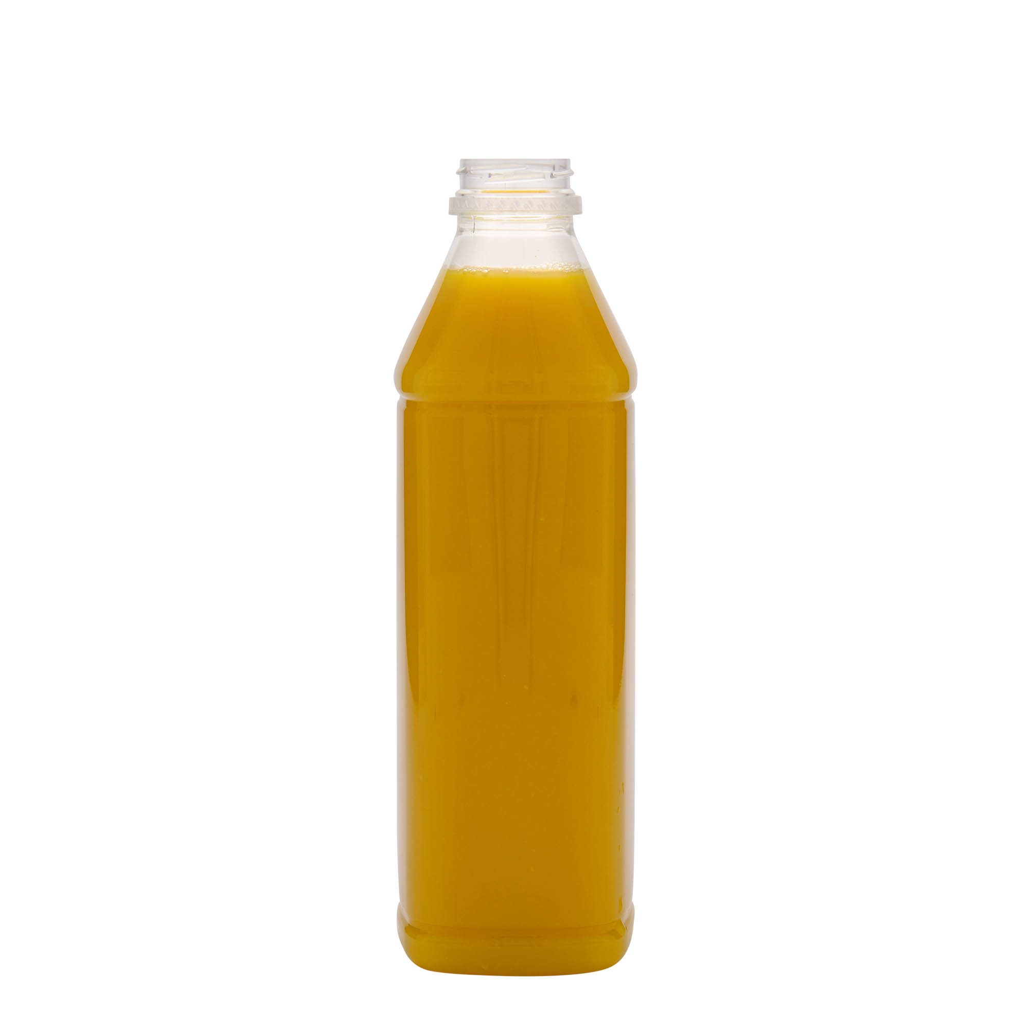1.000 ml PET-fles 'Milk and Juice Carré', vierkant, kunststof, hals: 38 mm
