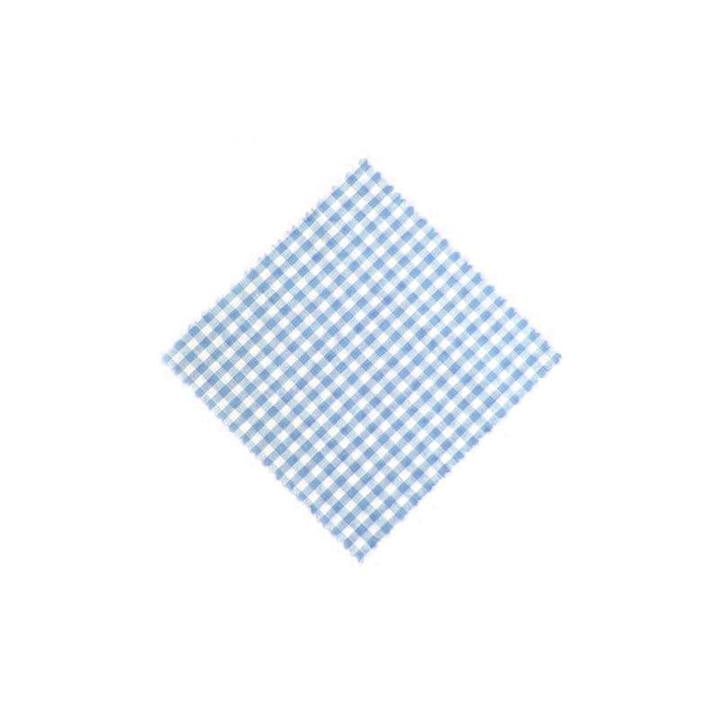 Stoffen lapje voor potten, geruit, 15x15, vierkant, textiel, lichtblauw, monding: TO58-TO82