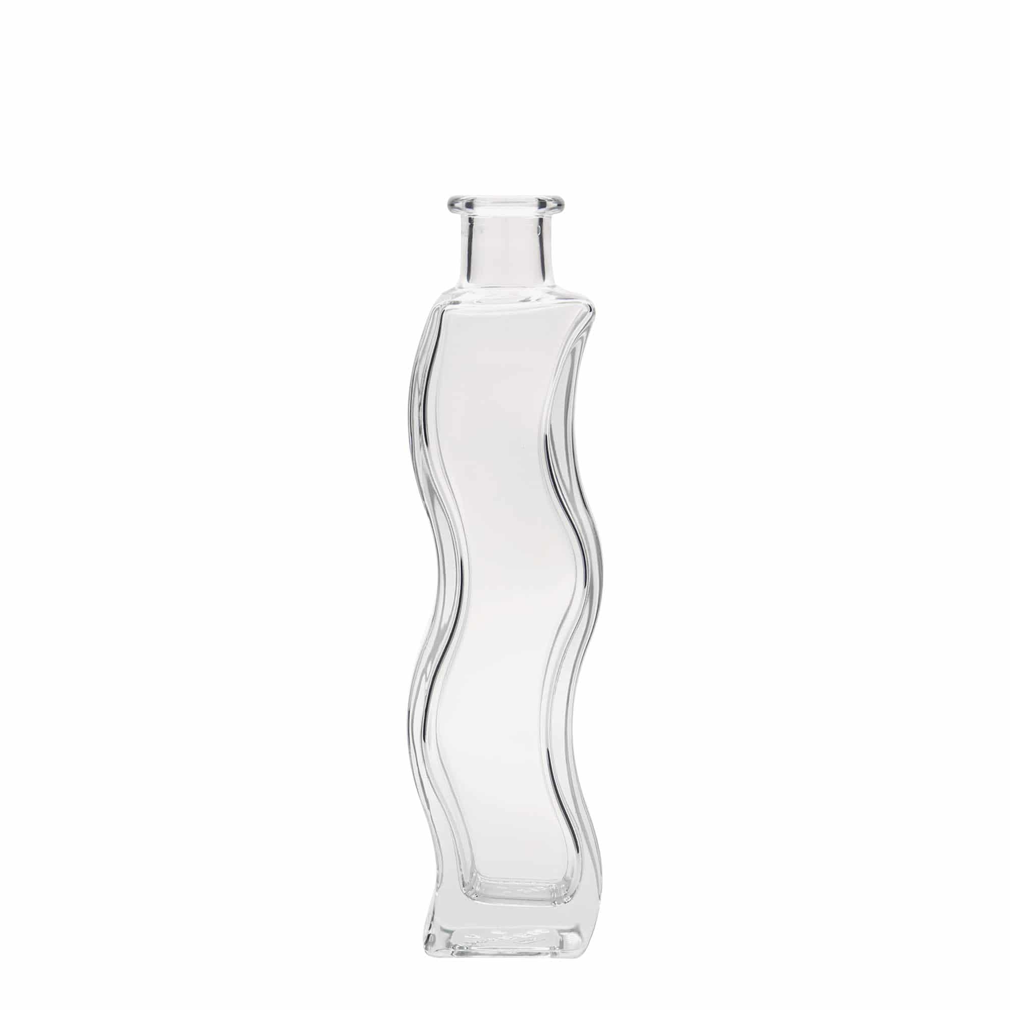 200 ml glazen fles 'Welle', vierkant, opening: kurk