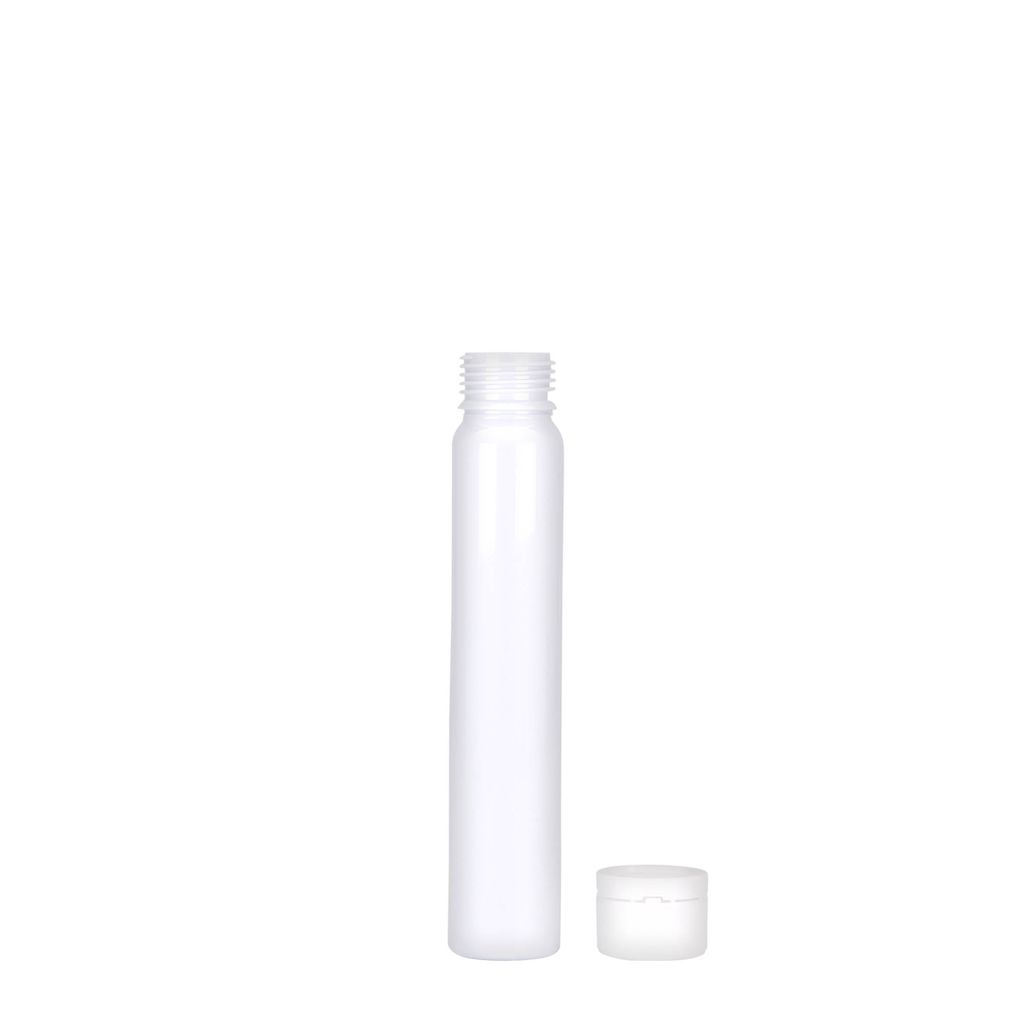 25 ml PET-buisje, kunststof, wit, opening: schroefdop