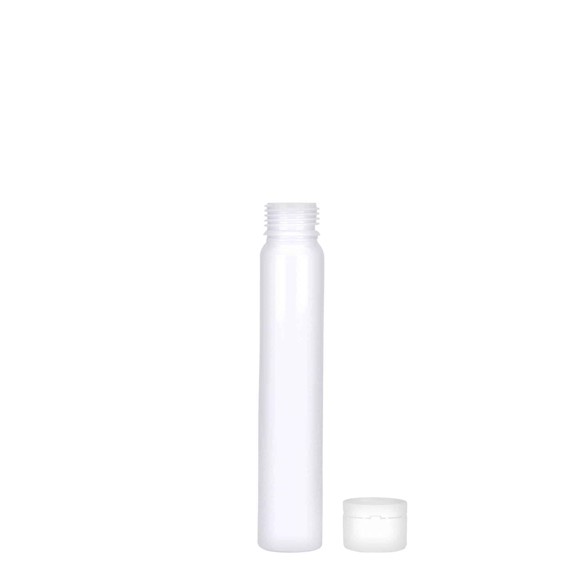 25 ml PET-buisje, kunststof, wit, opening: schroefdop