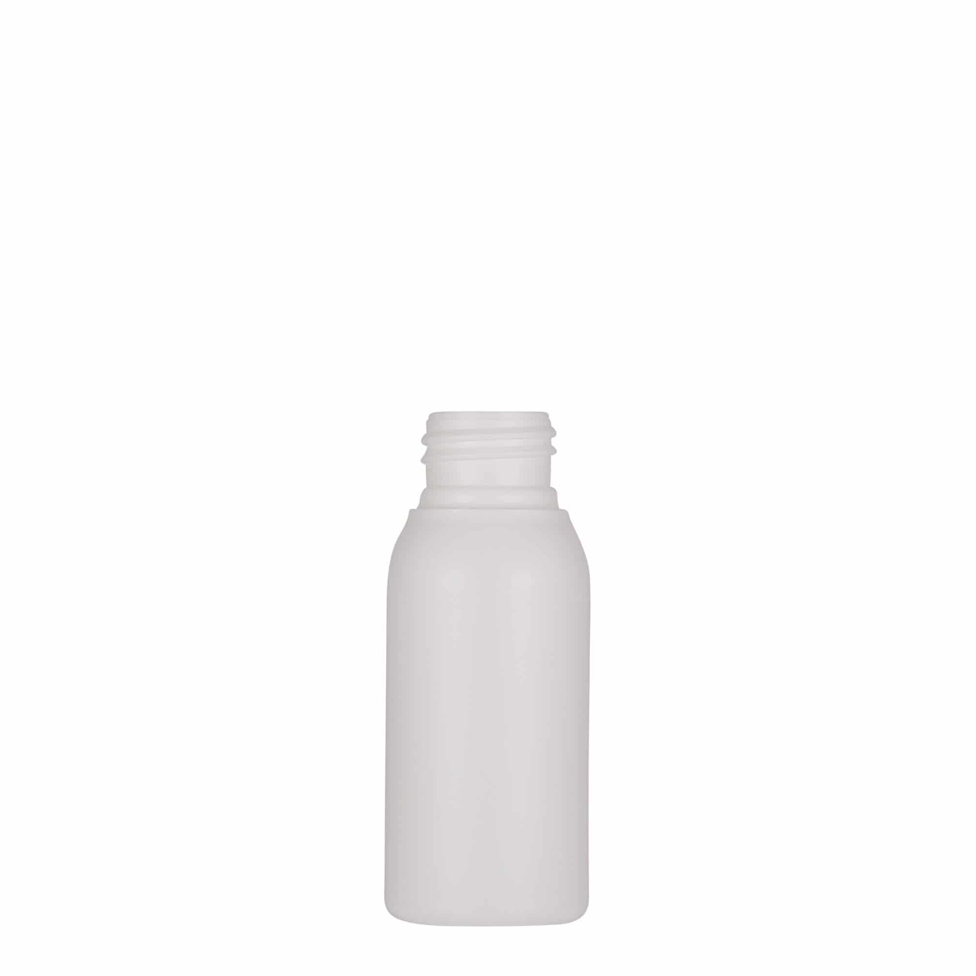 Plastic fles 'Tuffy', 50 ml, HDPE, wit, monding: GPI 24/410 Plastic fles 'Tuffy', 50 ml, HDPE, wit, monding: GPI 24/410