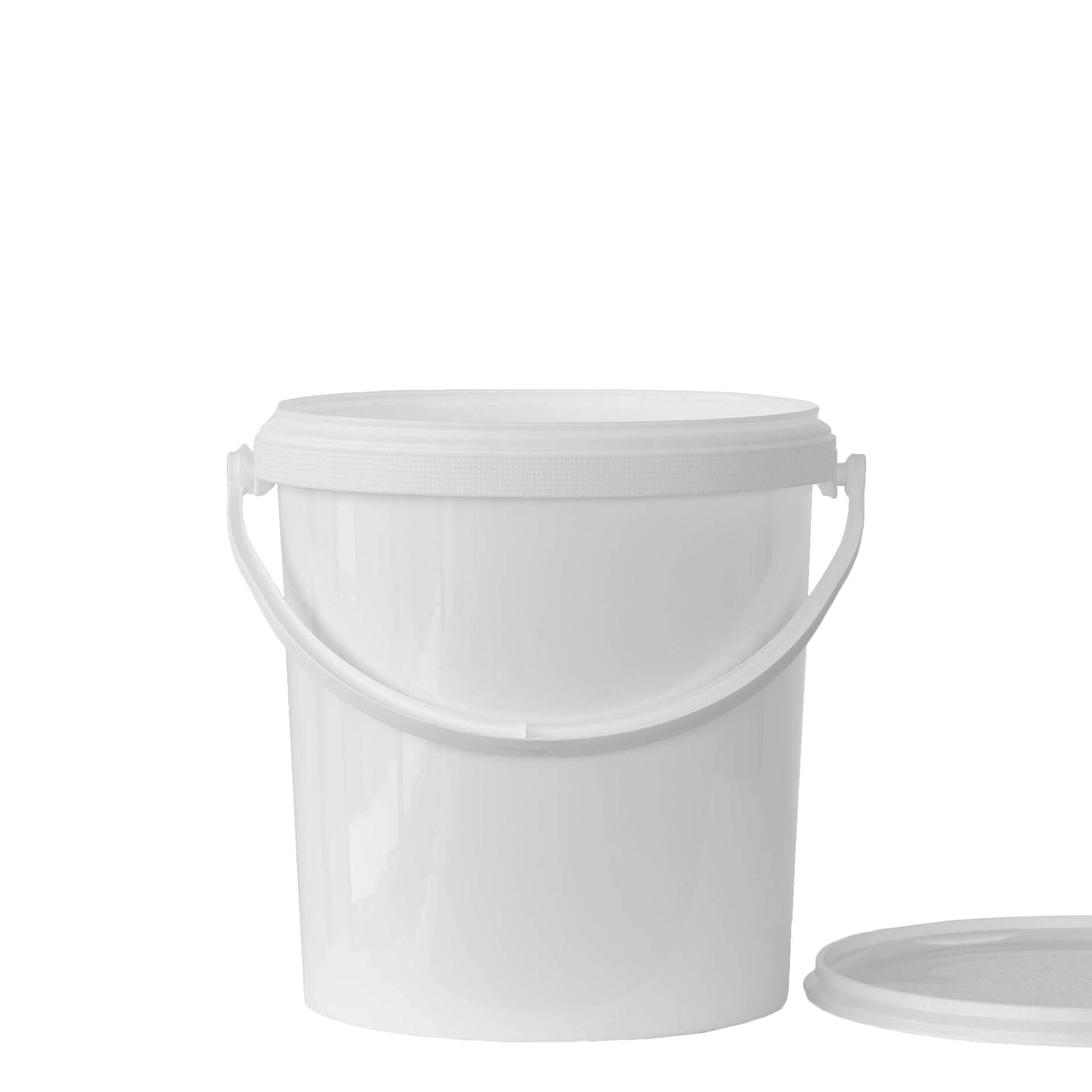 6 l emmer, PP-kunststof, wit