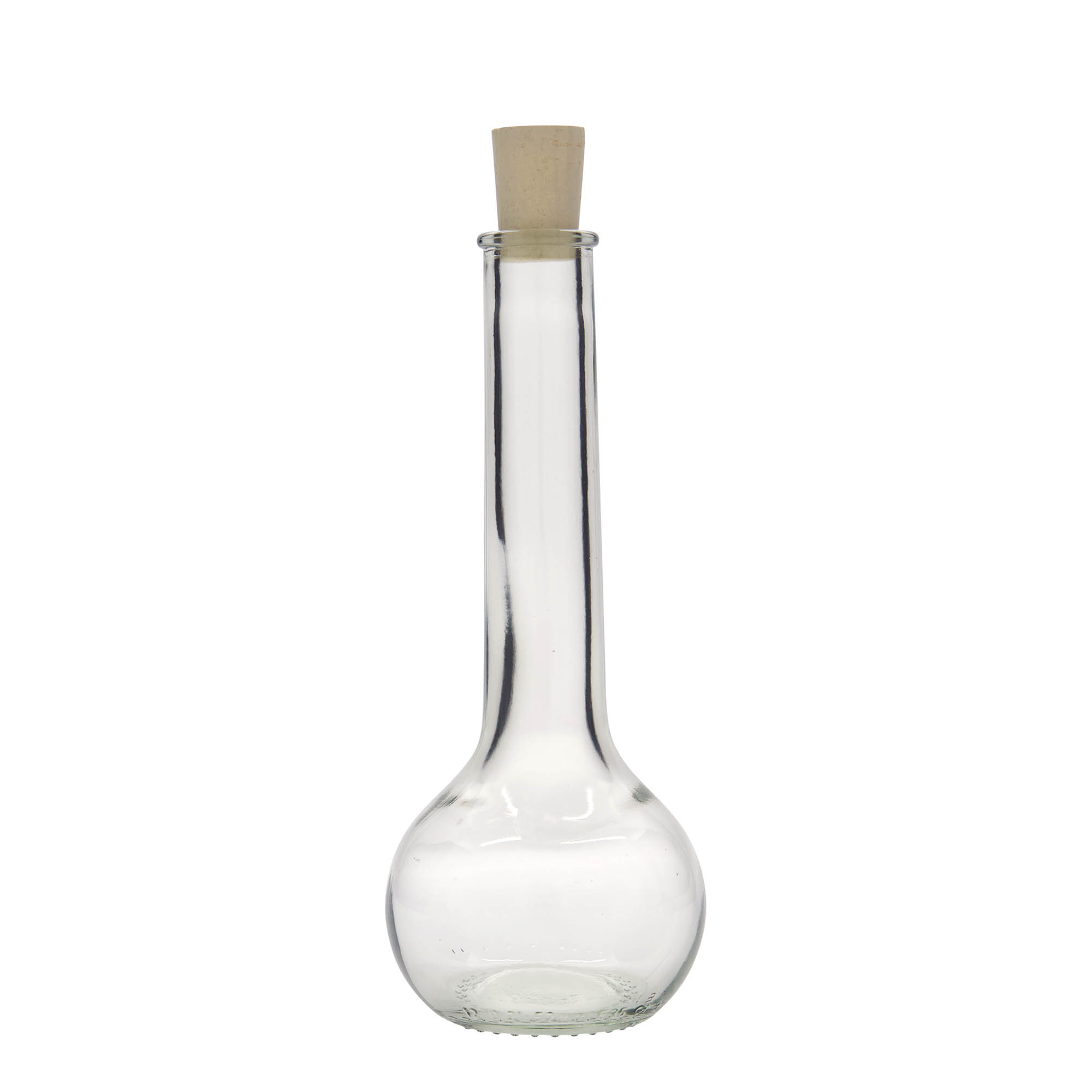 200 ml glazen fles 'Tulipano', hals: kurk