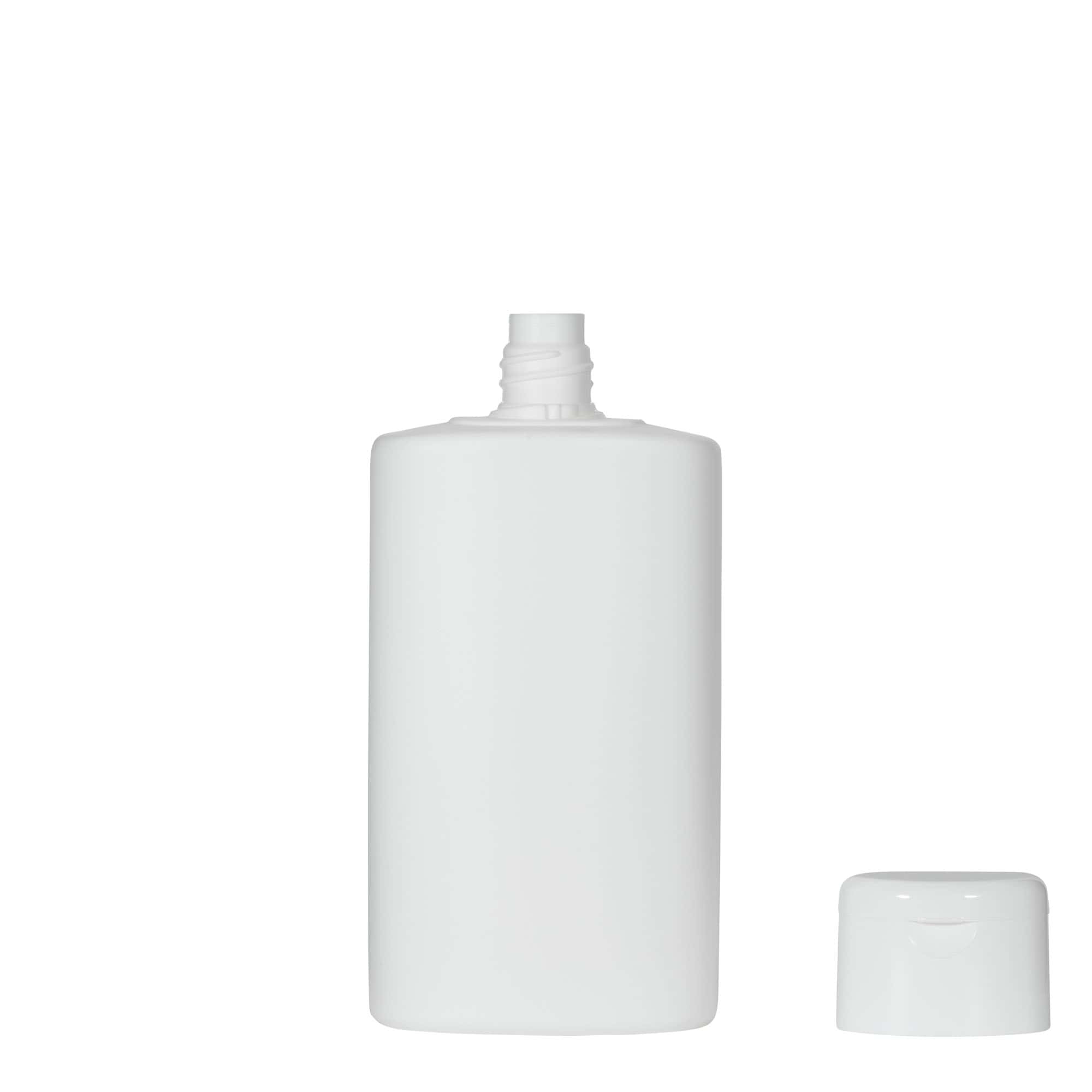 250 ml kunststoffles 'Indy', ovaal, HDPE, wit, opening: schroefdop