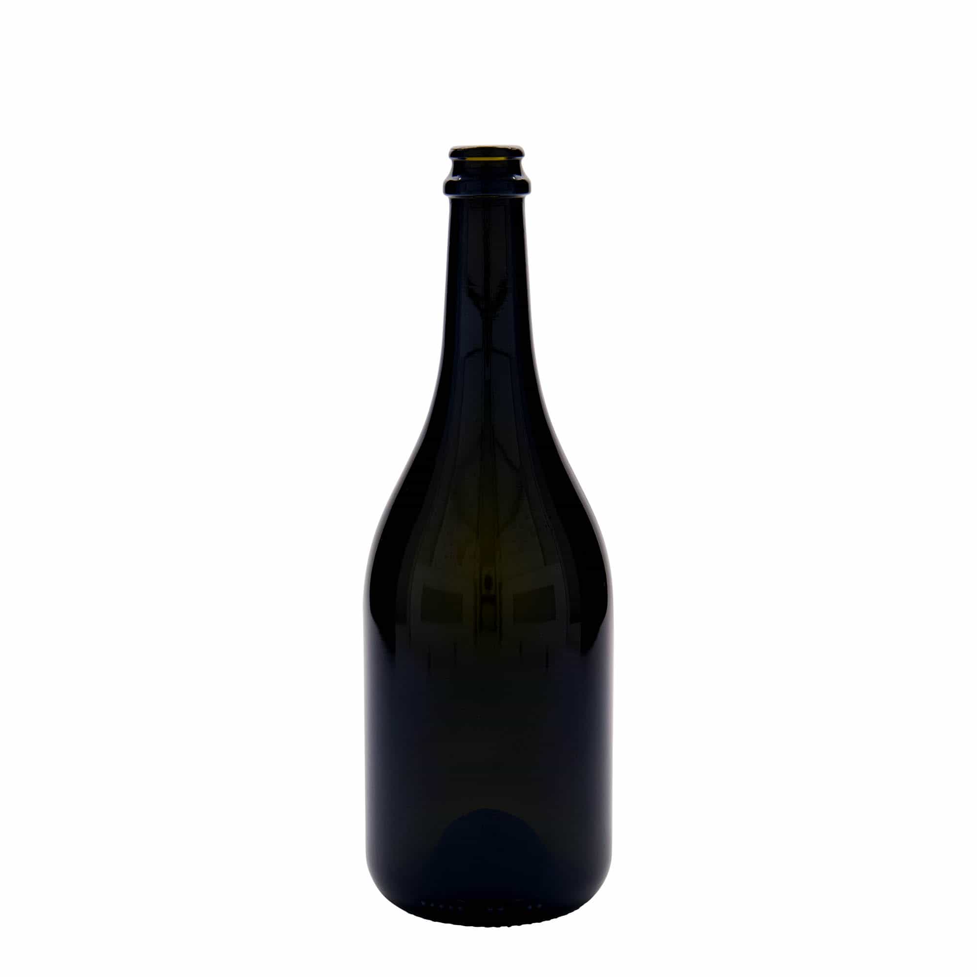 750 ml bierfles 'Horta', glas, antiekgroen, opening: kroonkurk
