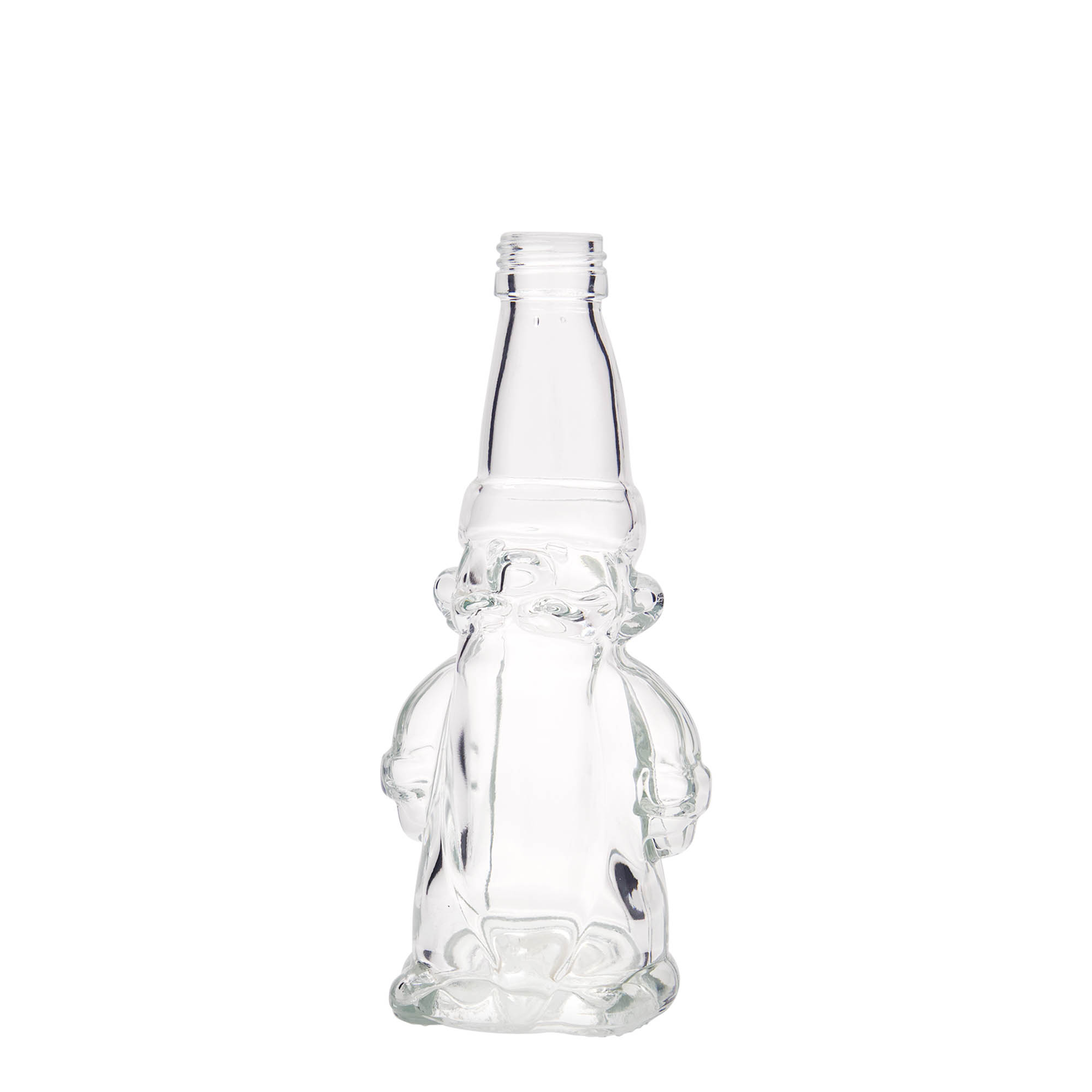 200 ml glazen fles 'Kerstkabouter', mondstuk: PP 28