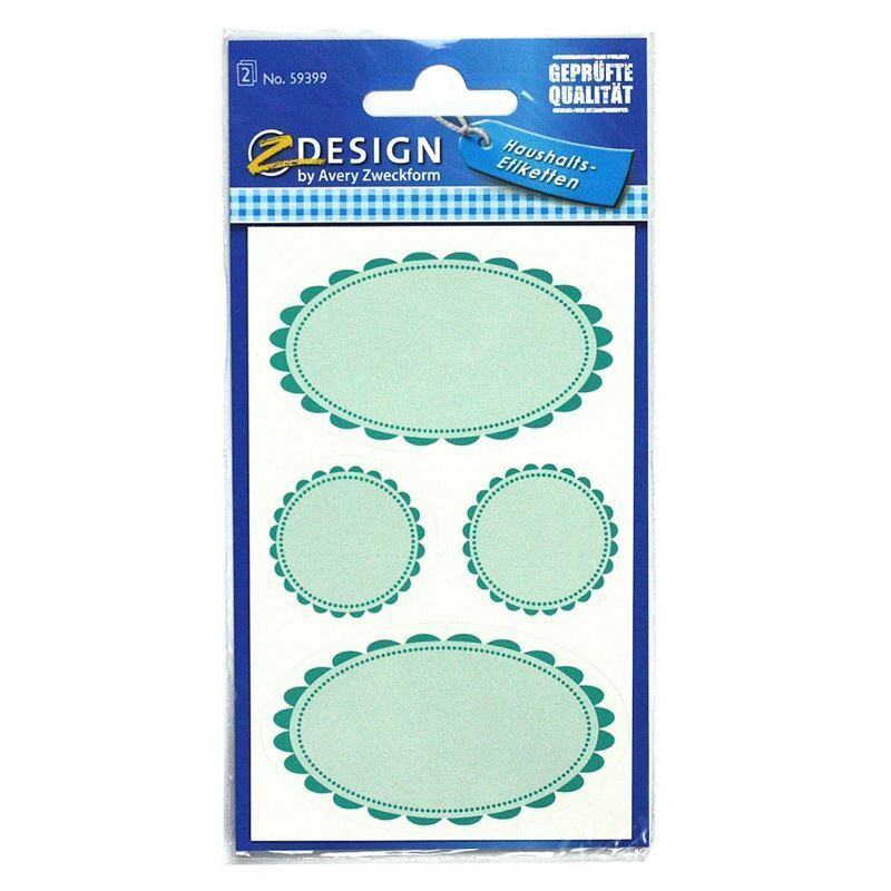 Zweckform etiketten 'Groene rand', papier, groen Zweckform etiketten 'Groene rand', papier, groen