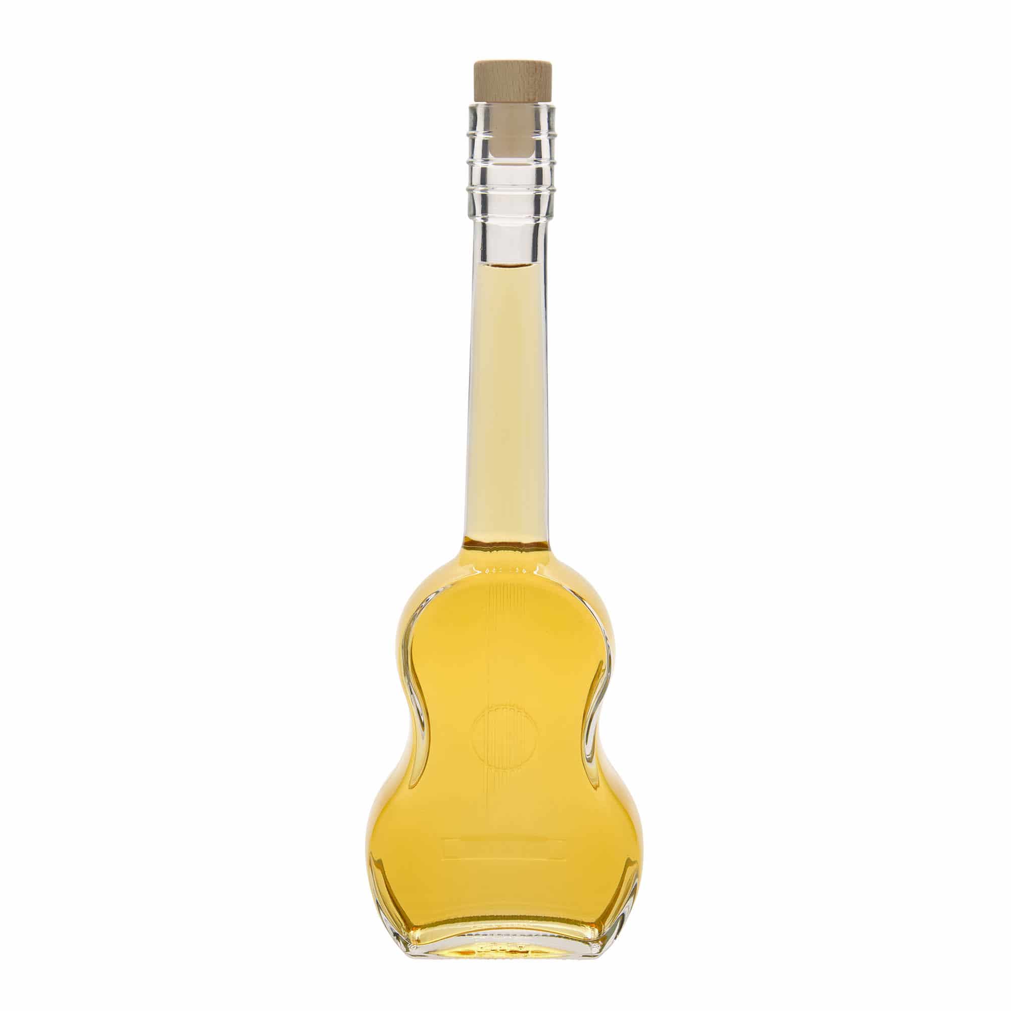 Glazen fles 'Gitaar', 500 ml, monding: kurk