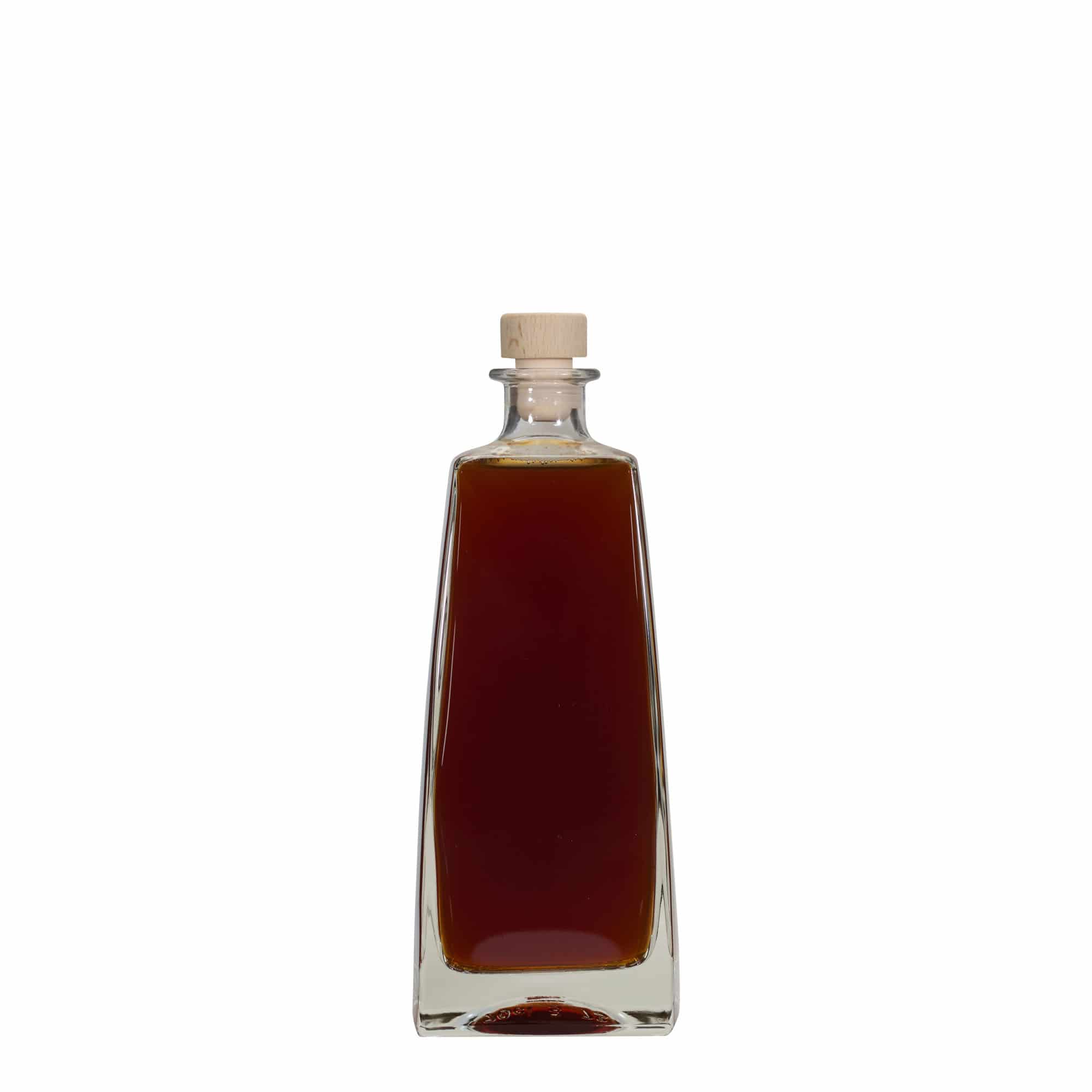 700 ml glazen fles 'Timmy', rechthoekig, opening: kurk