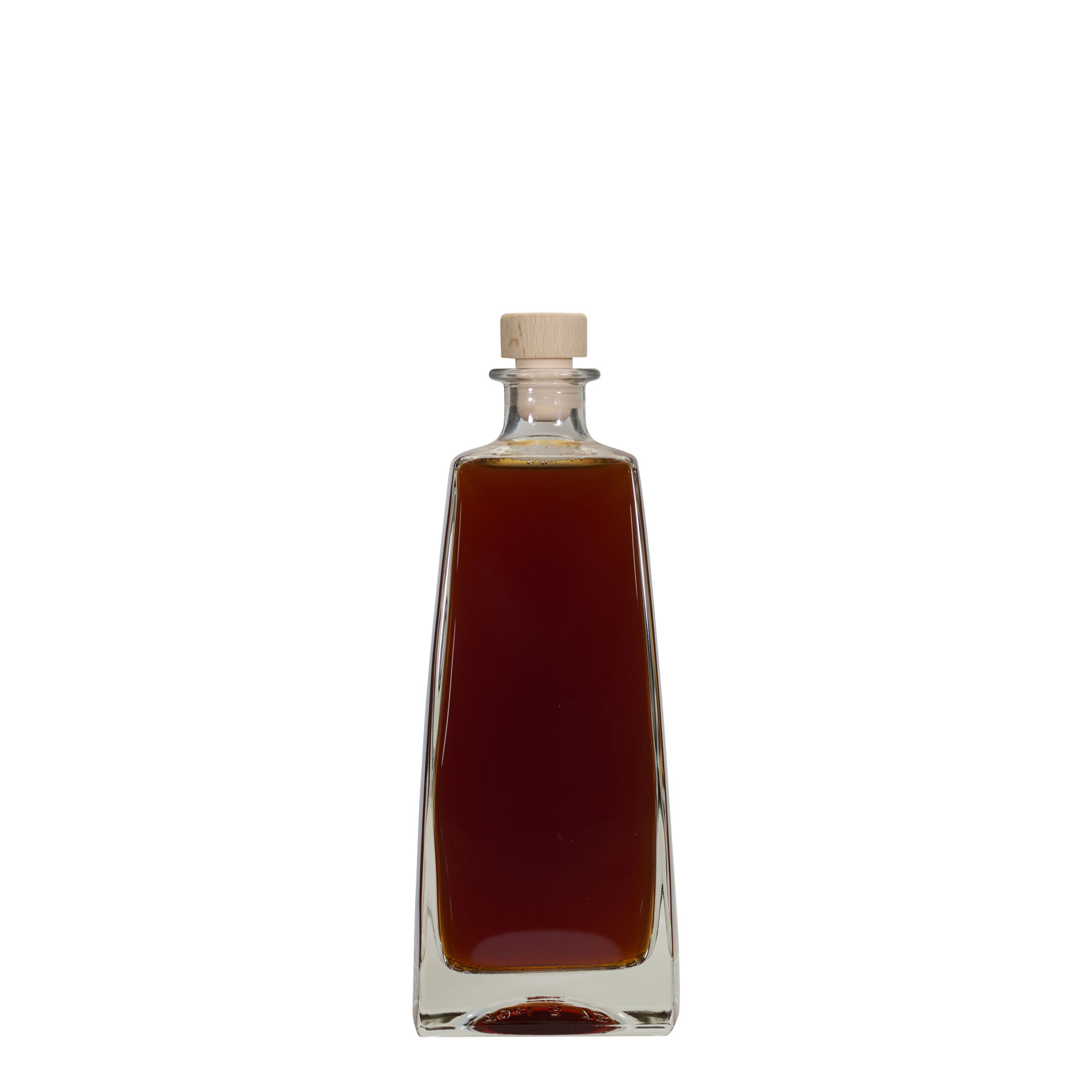 700 ml glazen fles 'Timmy', rechthoekig, opening: kurk 700 ml glazen fles 'Timmy', rechthoekig, opening: kurk