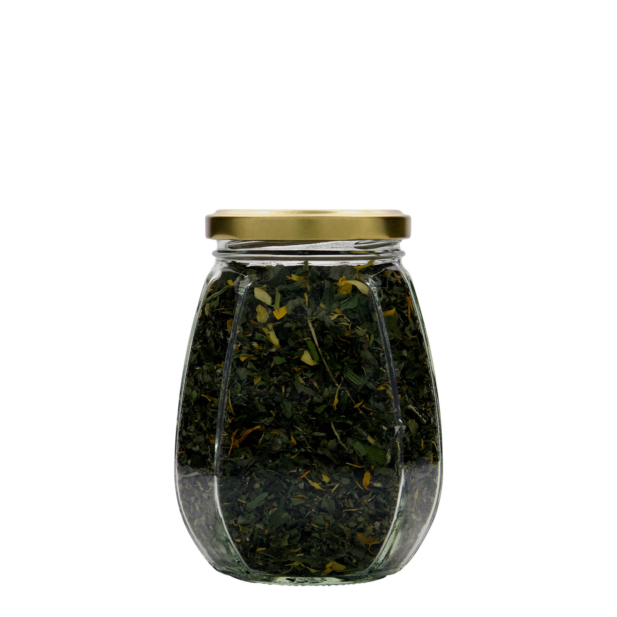 385 ml sierglas, zeshoekig, opening: Twist-Off (TO 63)