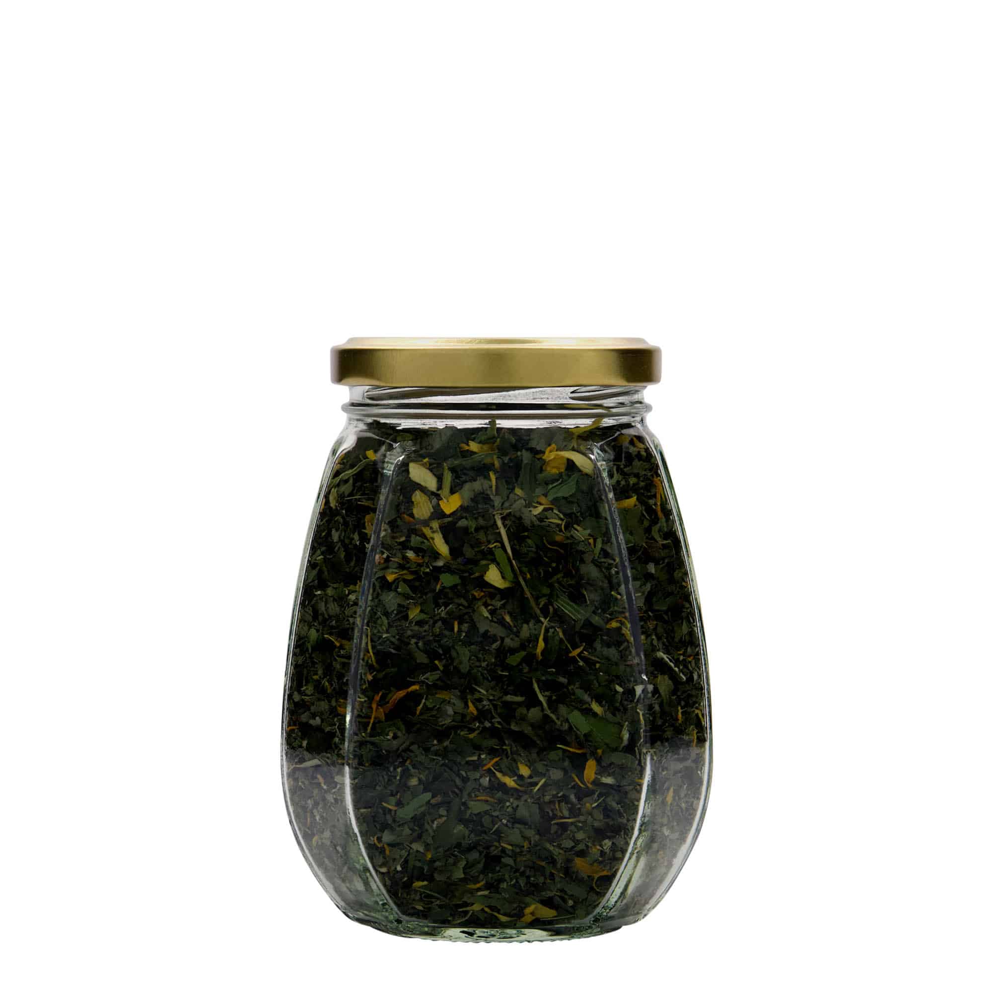 385 ml sierglas, zeshoekig, opening: Twist-Off (TO 63)