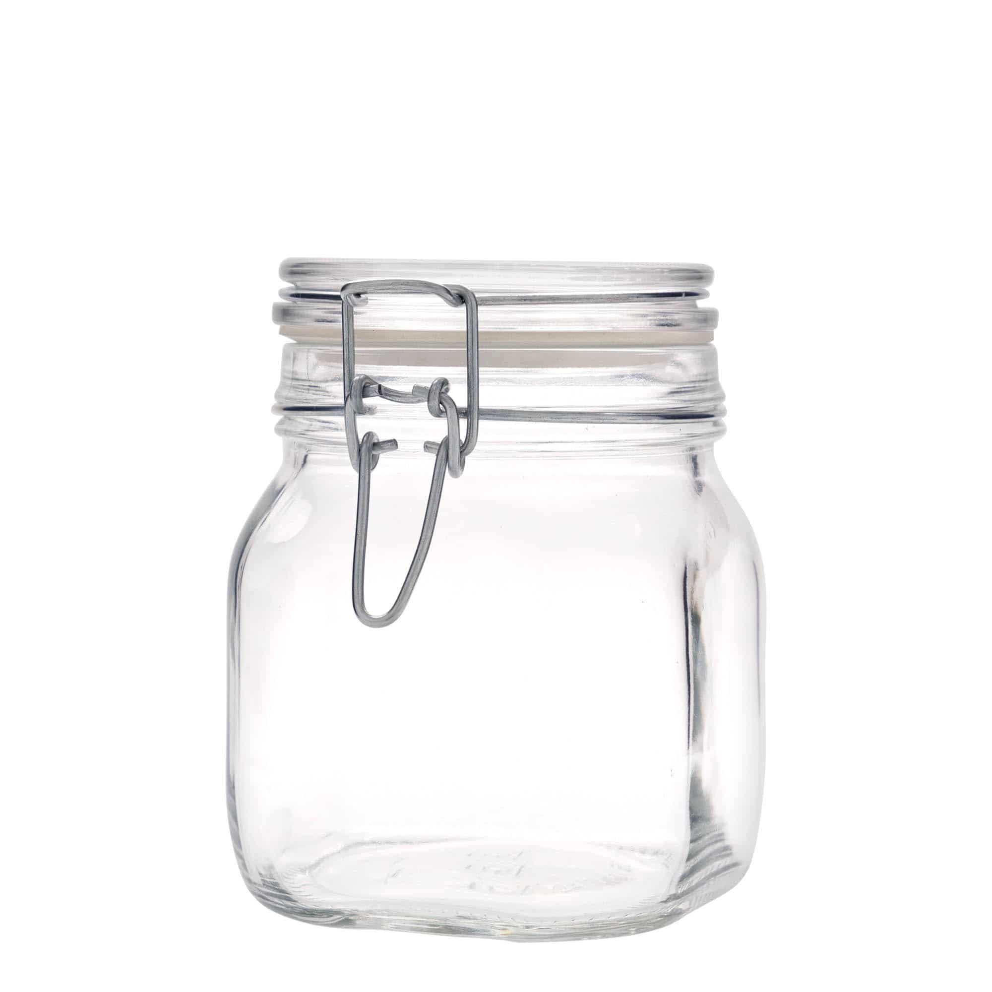 750 ml draadbeugelglas 'Fido', vierkant, opening: draadbeugel sluiting
