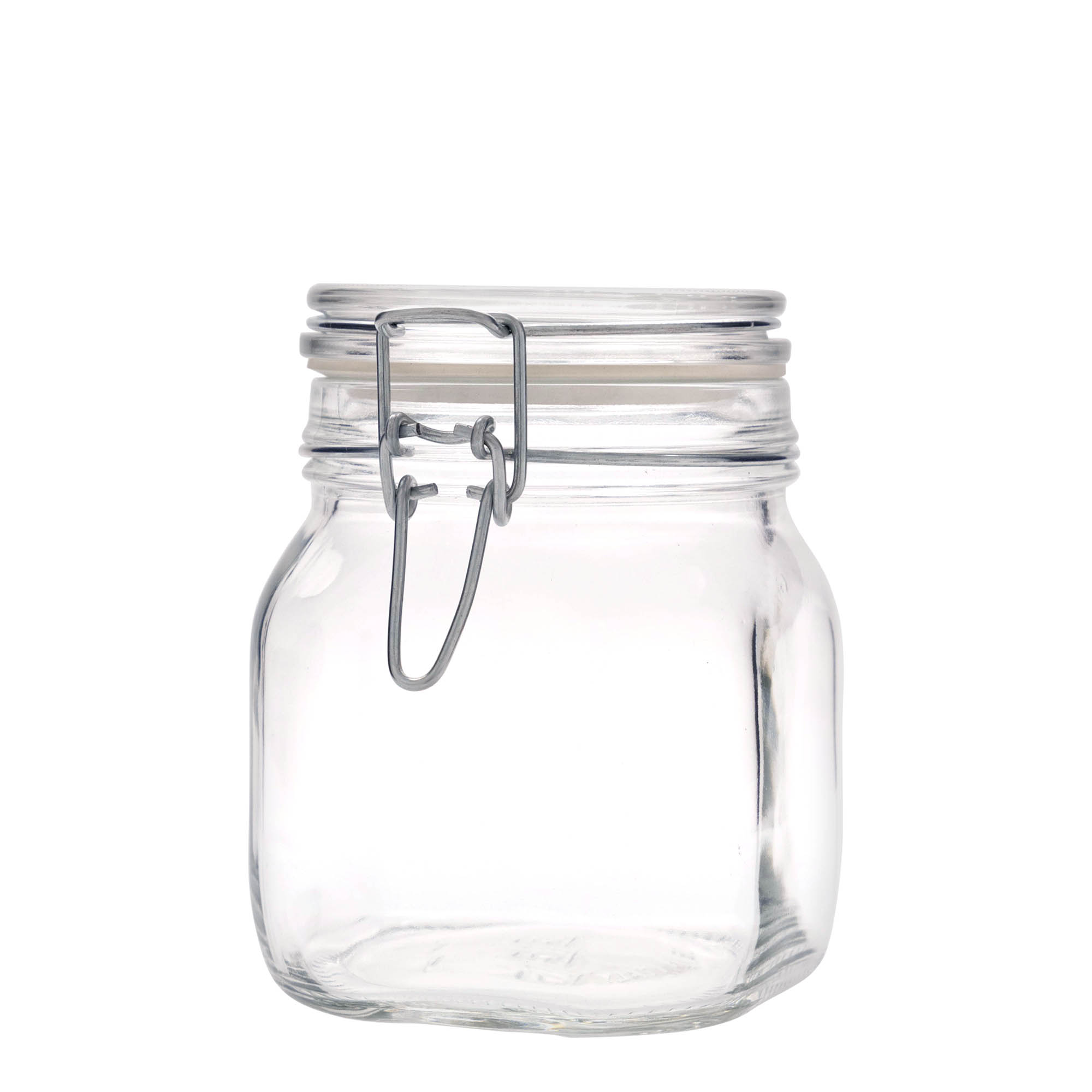 750 ml draadbeugelglas 'Fido', vierkant, opening: draadbeugel sluiting