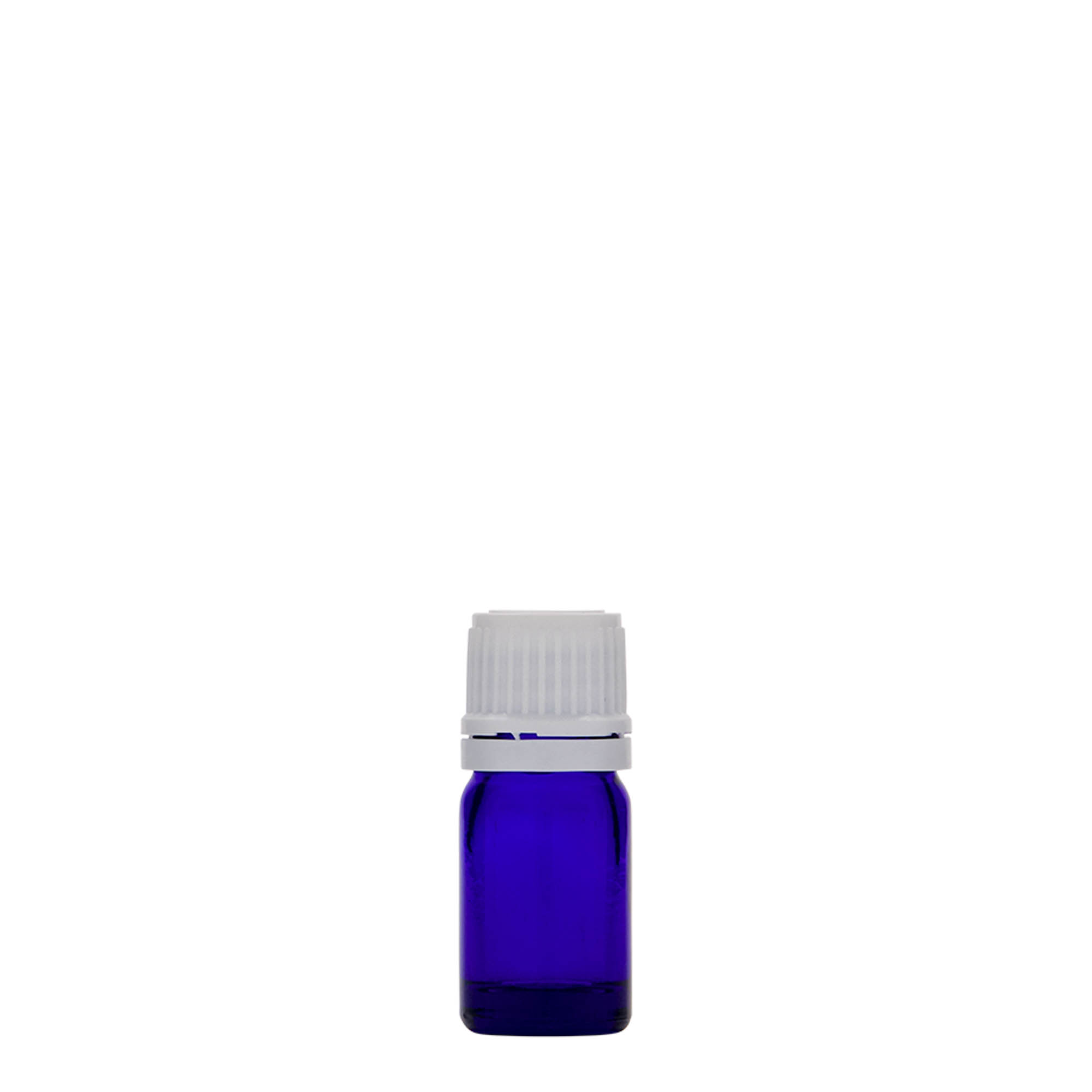 5 ml medicijnflesje, glas, koningsblauw, opening: DIN 18