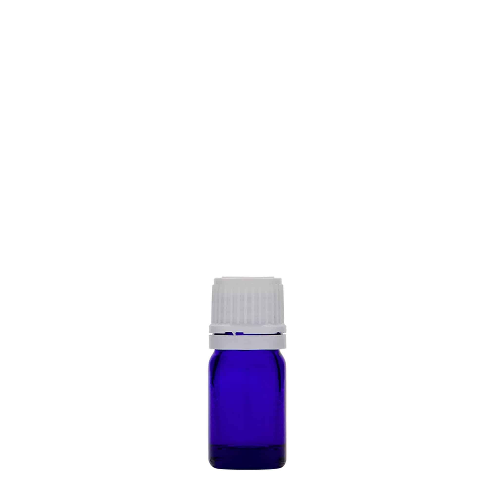 5 ml medicijnflesje, glas, koningsblauw, opening: DIN 18
