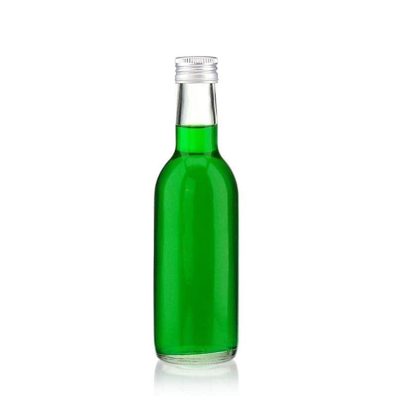 Glazen fles 'Bordeaux', 250 ml, monding: PP 28
